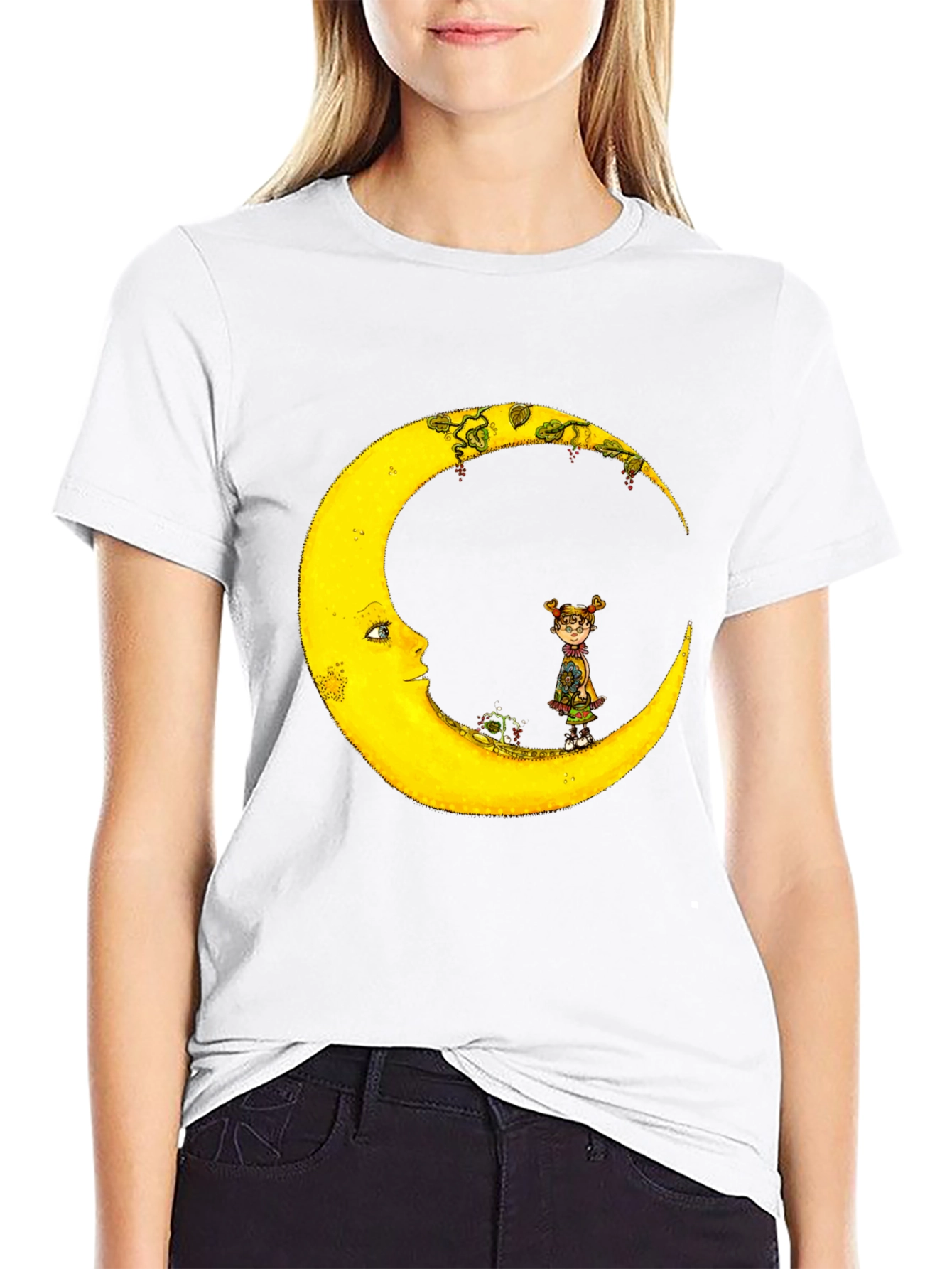 Whimsical Moon Graphic T-Shirt - Unisex