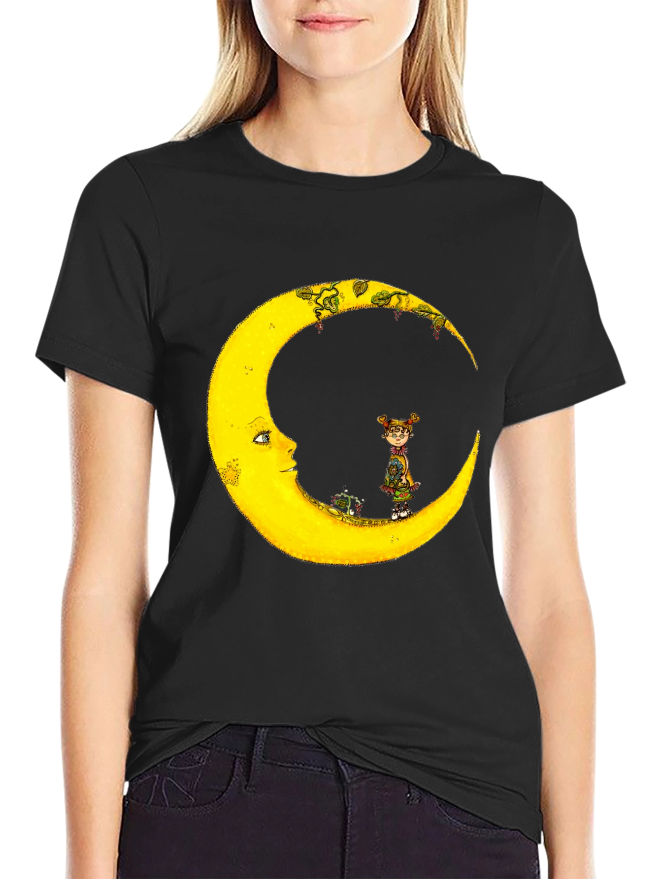 Whimsical Moon Graphic T-Shirt - Unisex