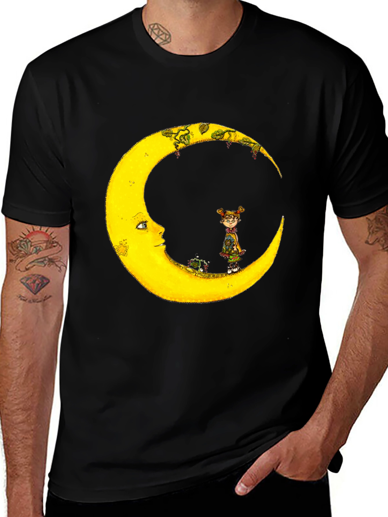 Whimsical Moon Graphic T-Shirt - Unisex