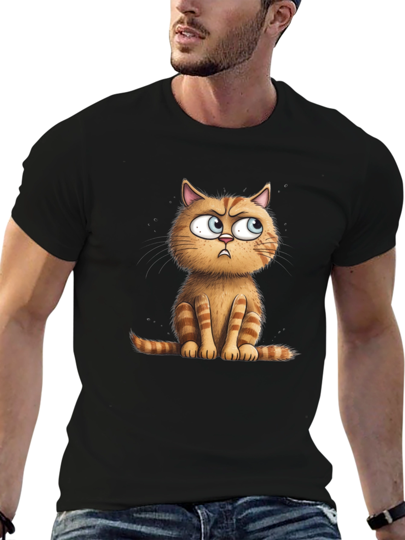 Grumpy Cat Graphic Tee - Black Unisex T-Shirt