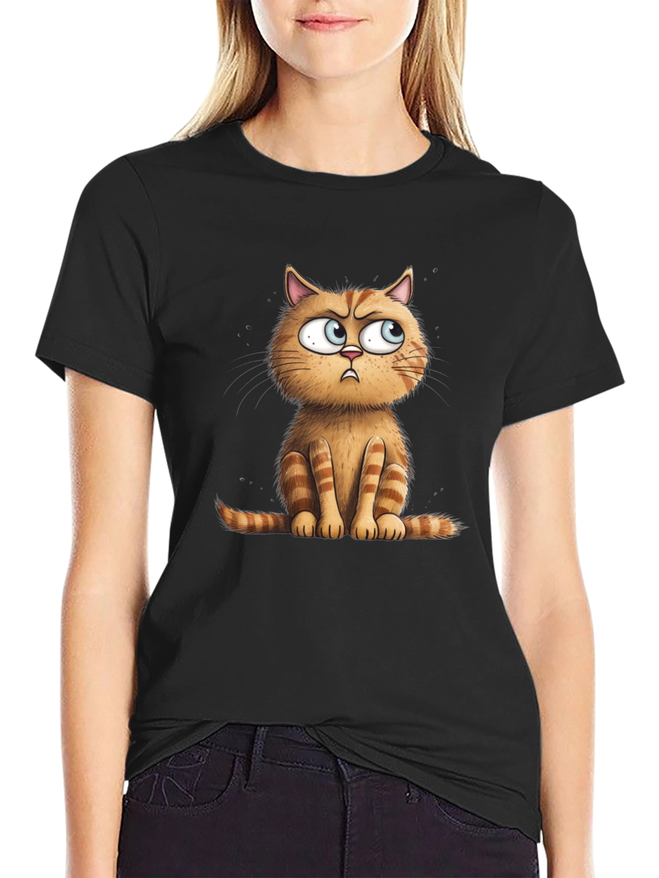 Grumpy Cat Graphic Tee - Black Unisex T-Shirt