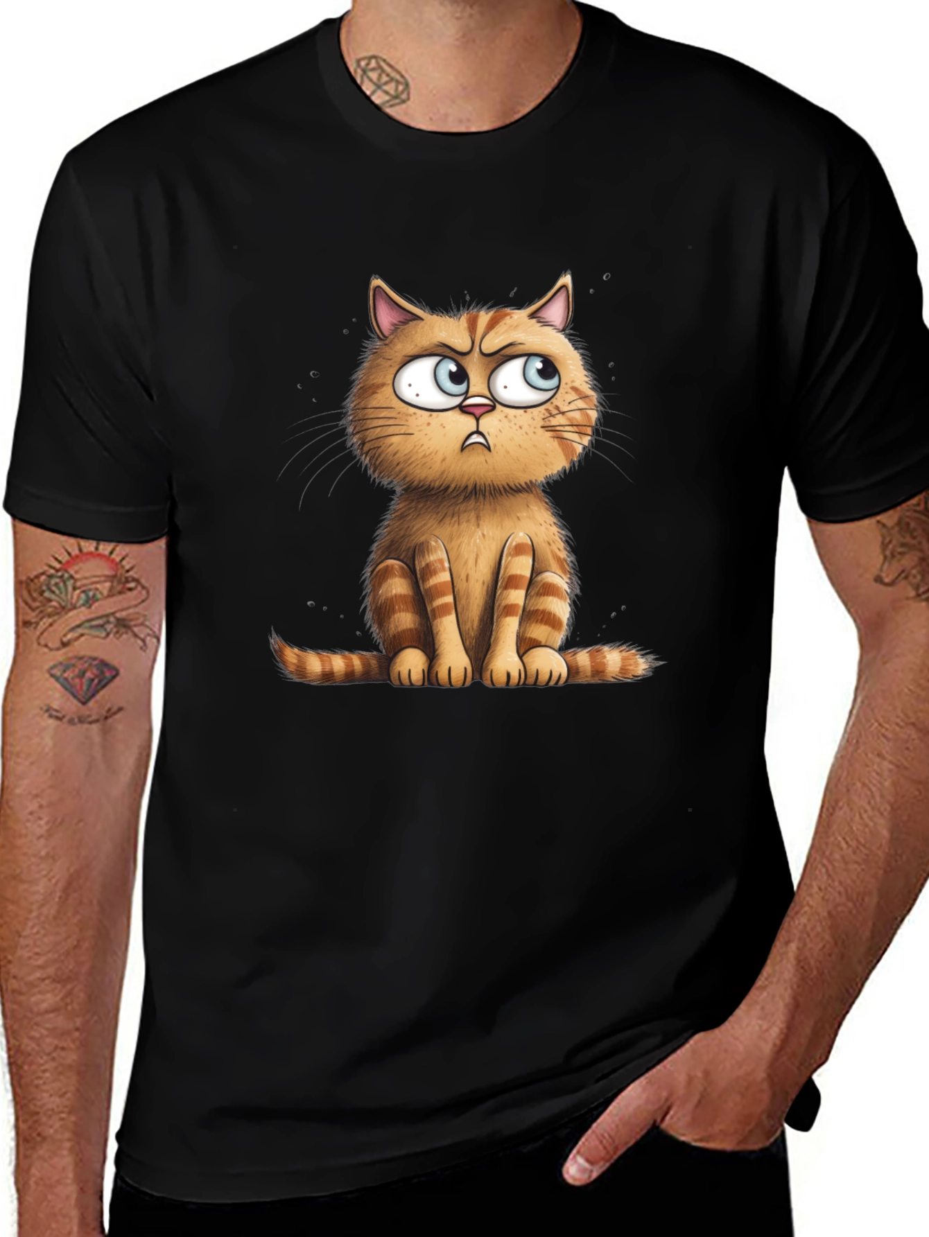 Grumpy Cat Graphic Tee - Black Unisex T-Shirt