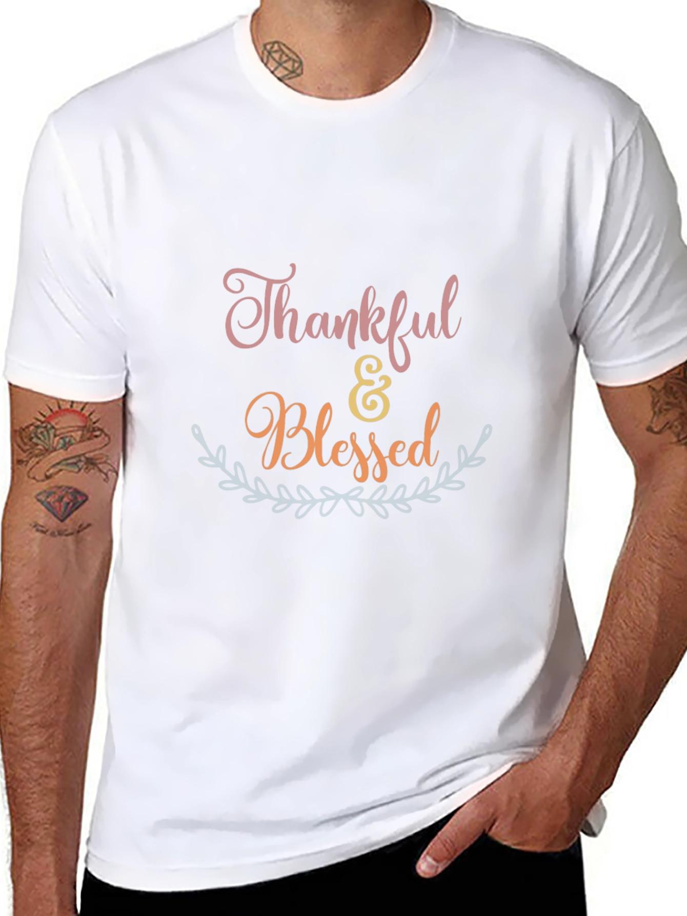 Thankful & Blessed Graphic T-Shirt