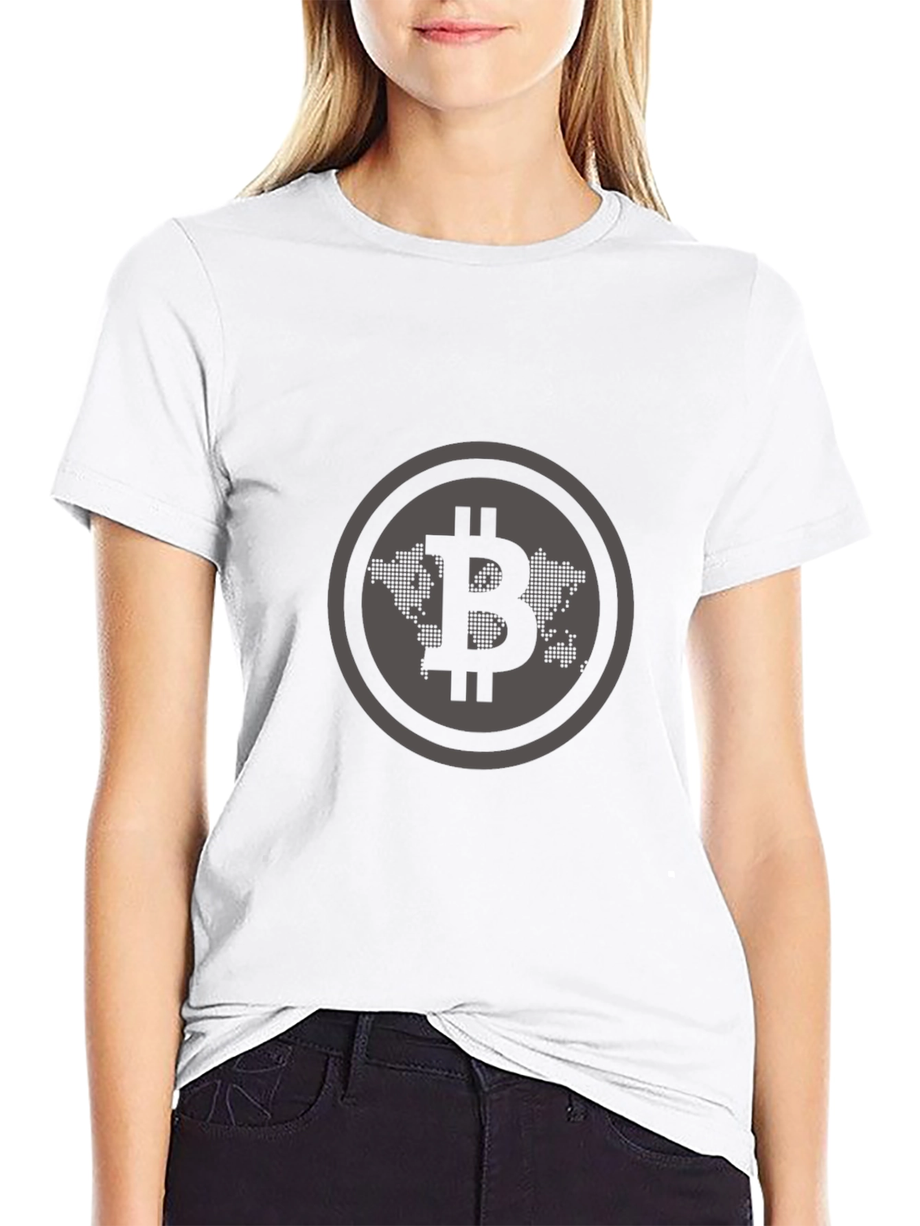 Bitcoin World Map Graphic T-Shirt
