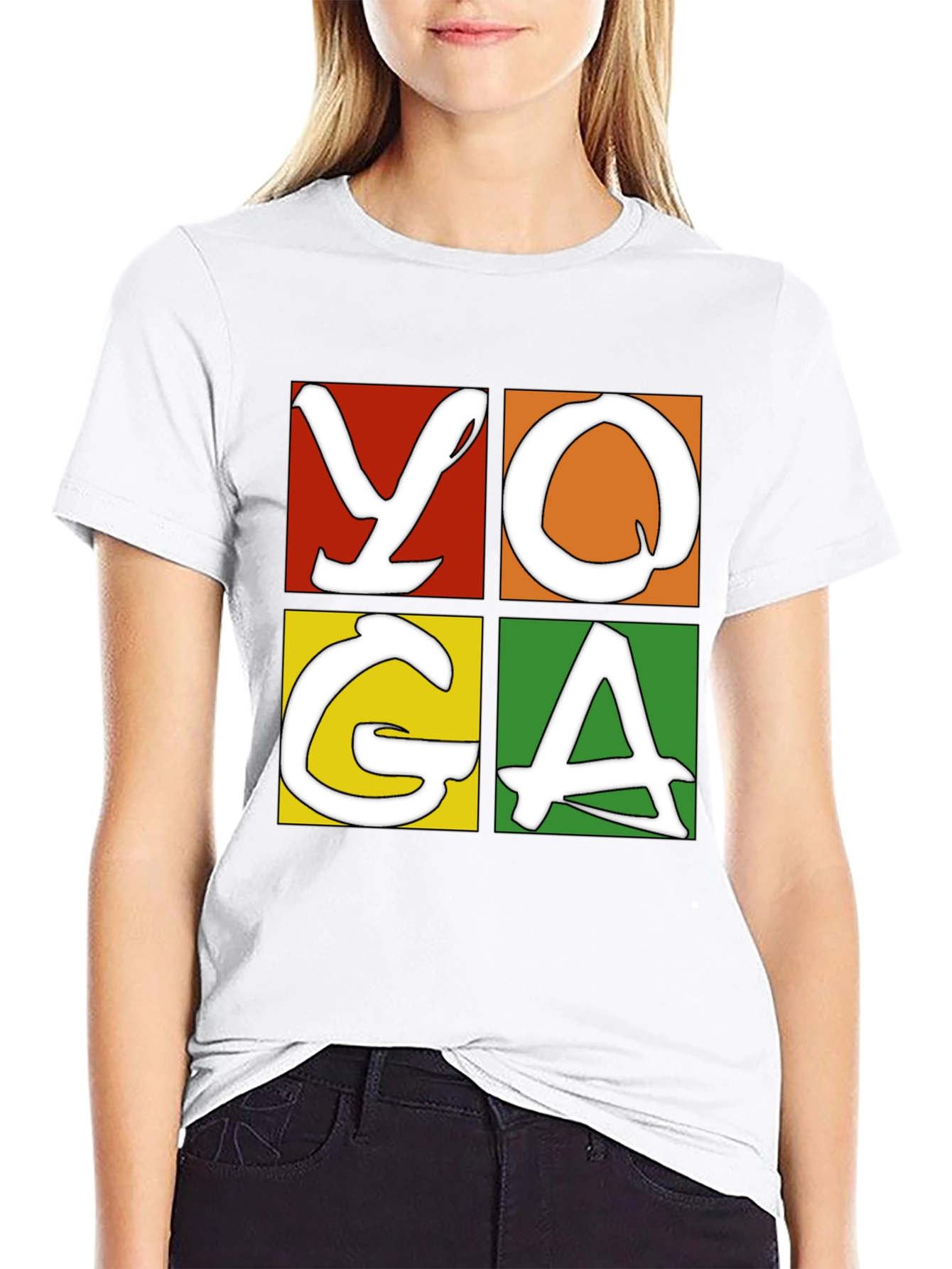 Yoga Graphic Tee - Mens Black Cotton T-Shirt