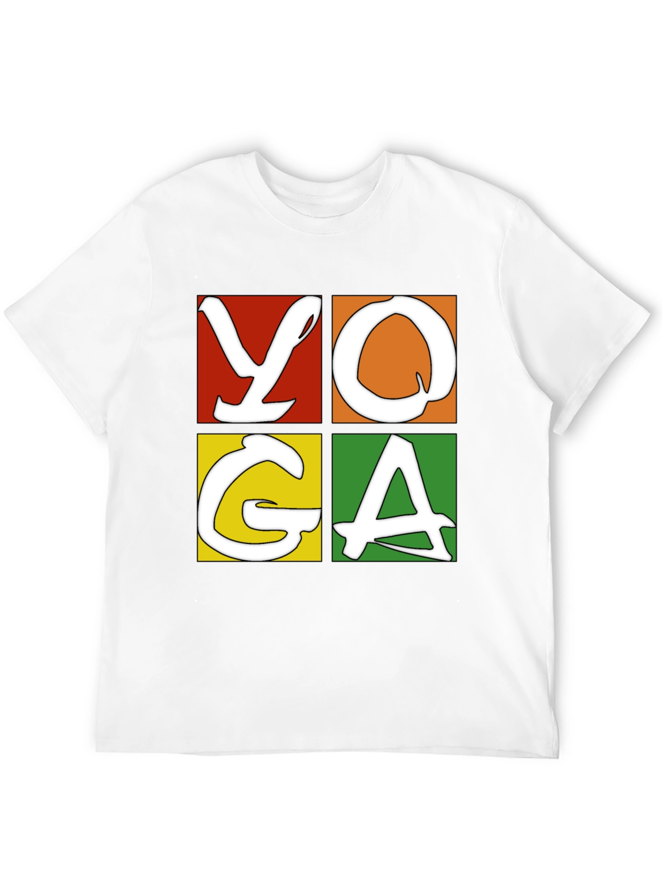 Yoga Graphic Tee - Mens Black Cotton T-Shirt