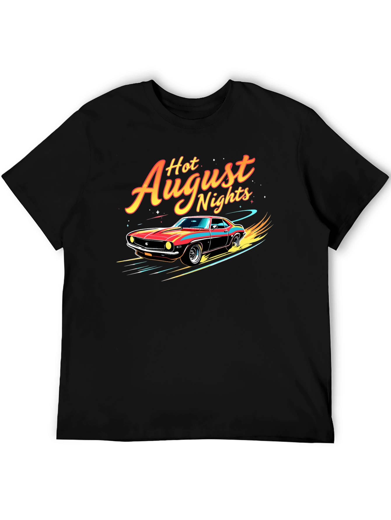 Hot August Nights Graphic Tee - Retro Car Design