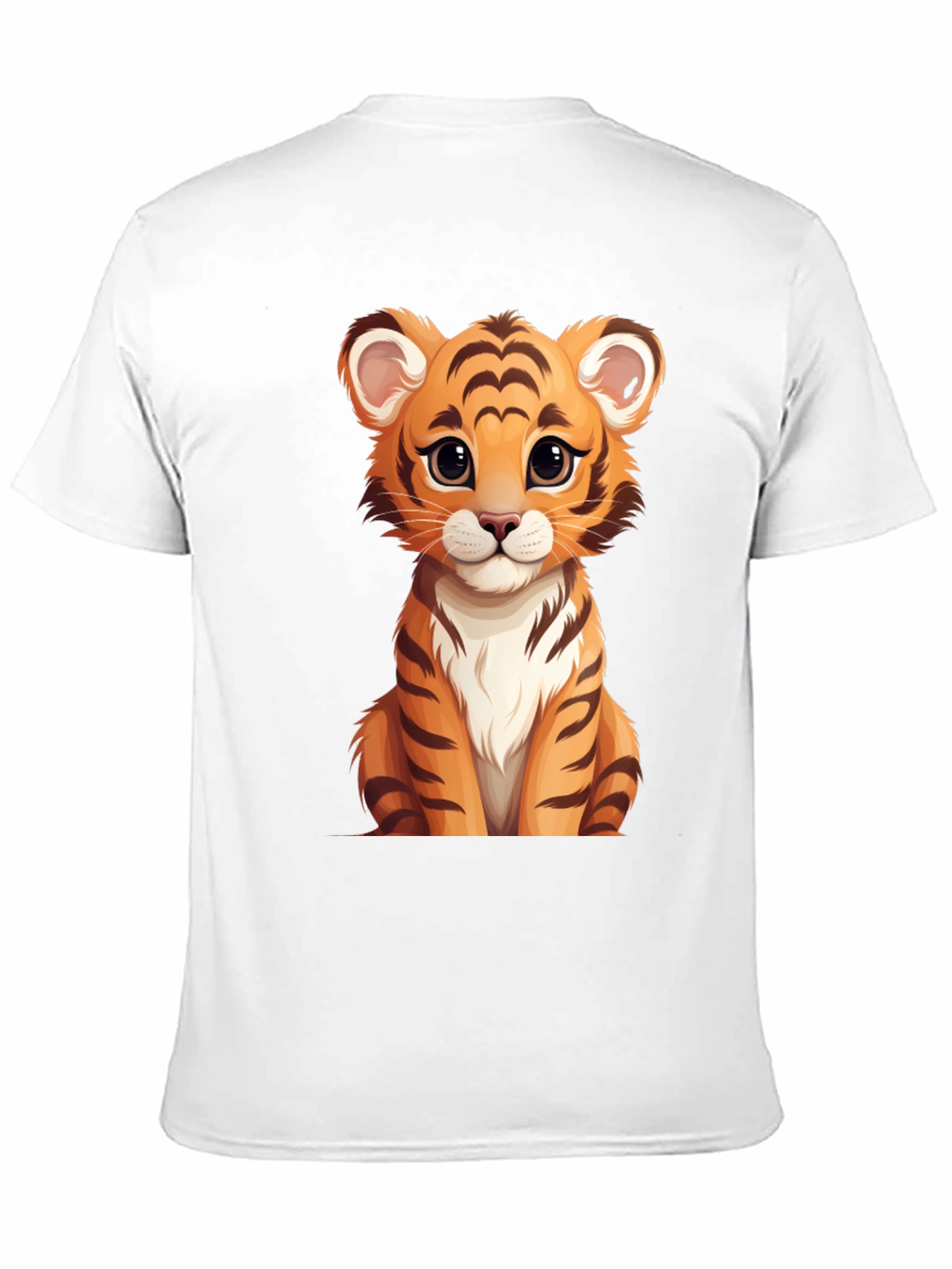 Cute Cartoon Tiger Graphic T-Shirt