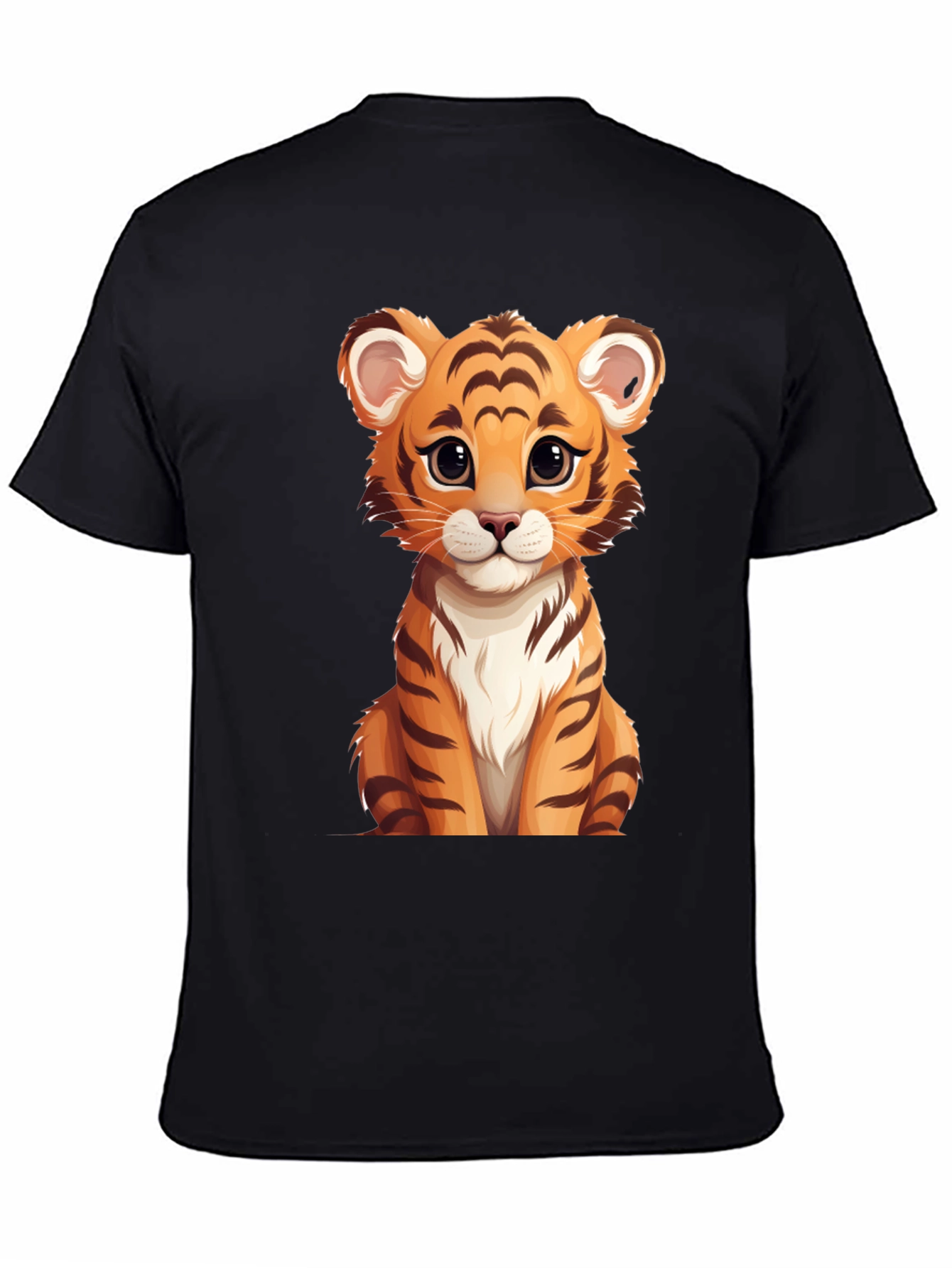 Cute Cartoon Tiger Graphic T-Shirt