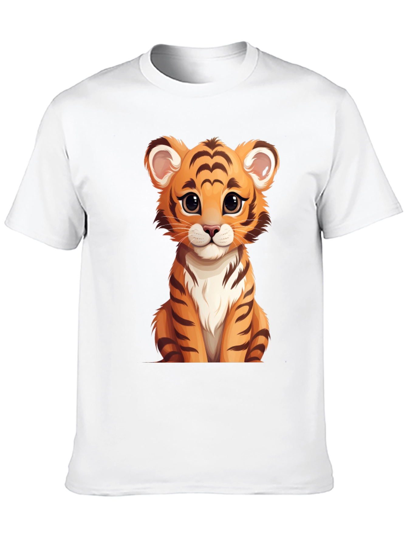 Cute Cartoon Tiger Graphic T-Shirt