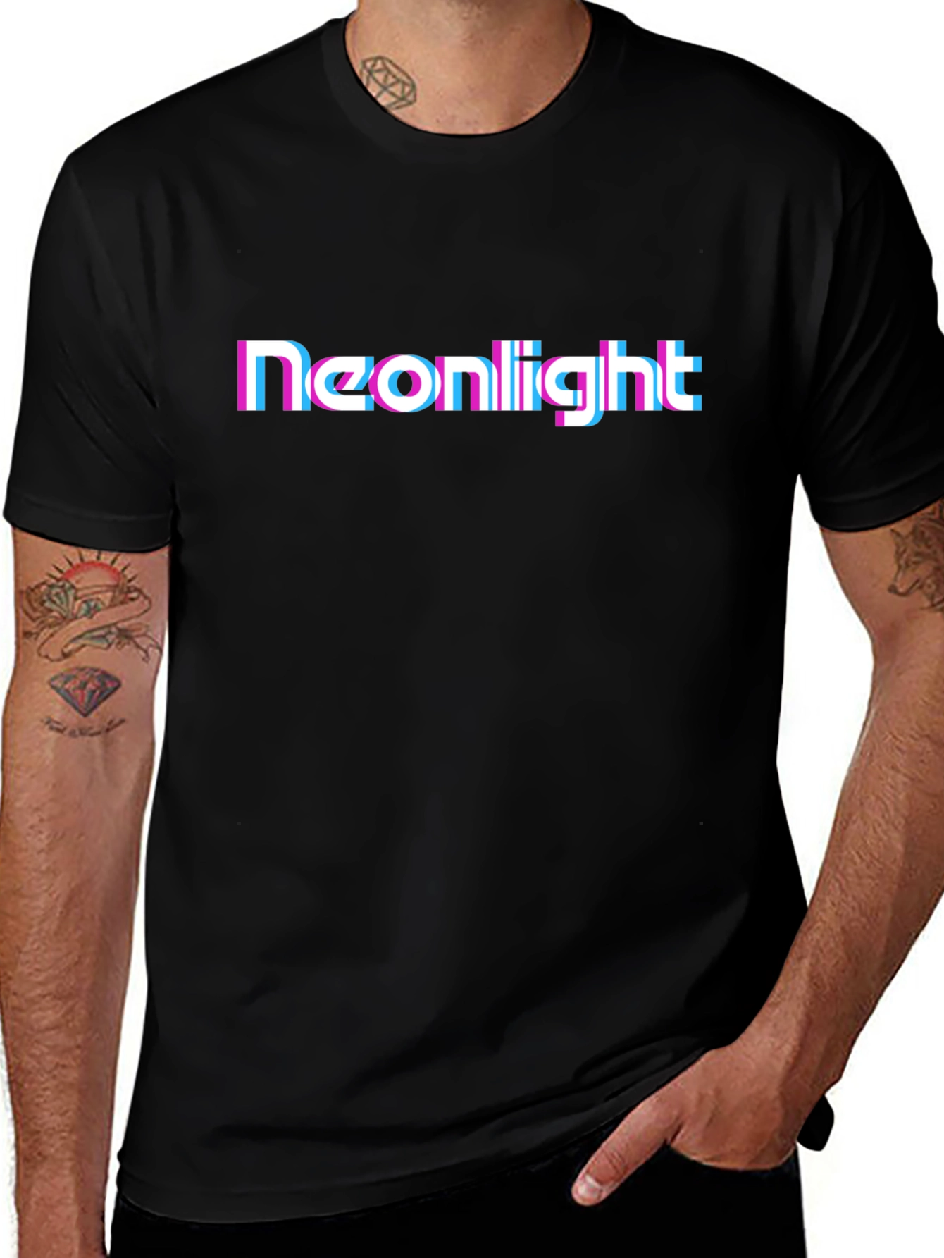 Neonlight Glitch T-Shirt - Retro Style