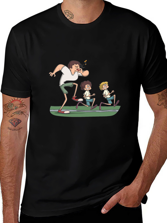 Cartoon Graphic Black T-Shirt