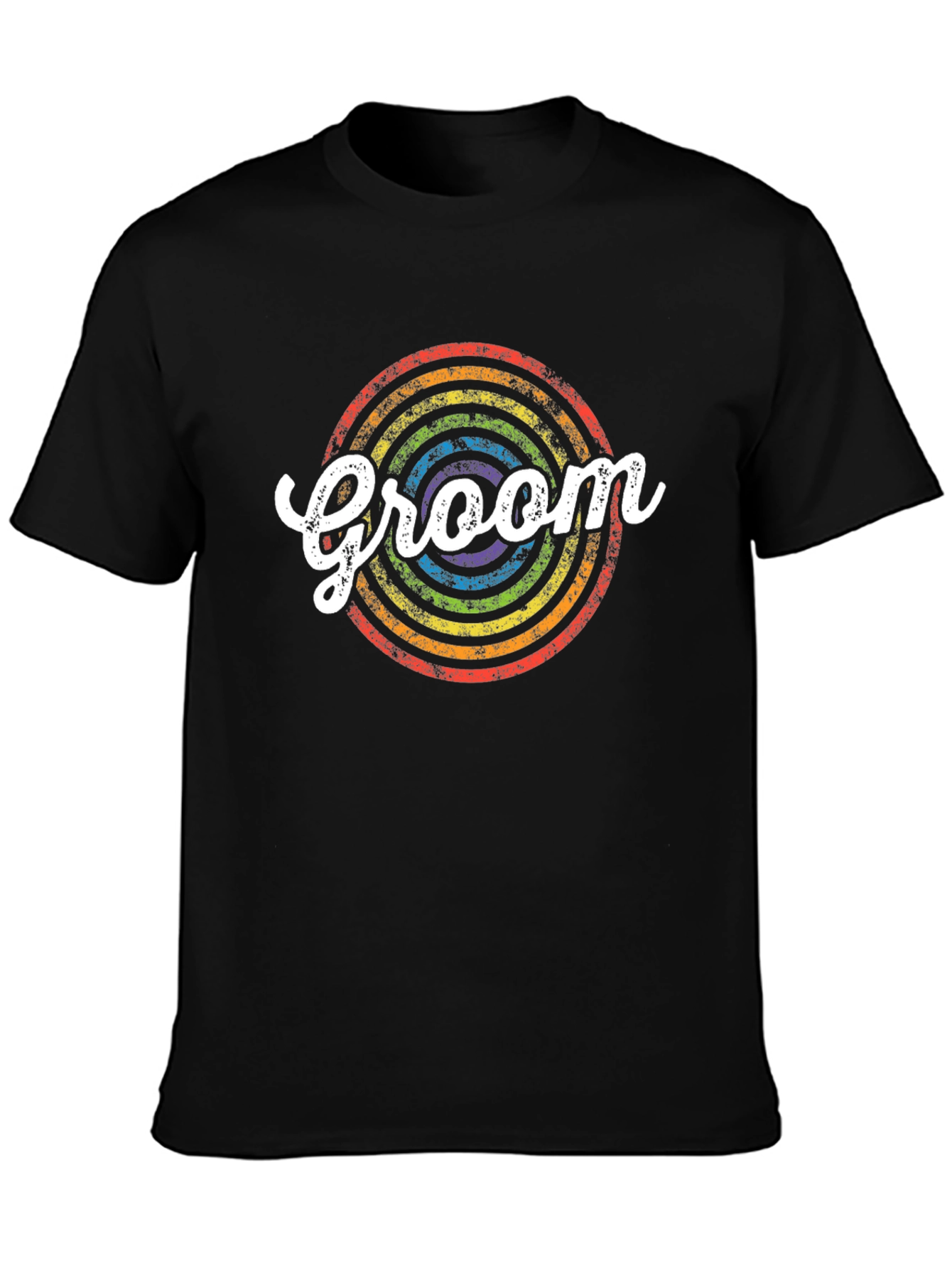 Groom Rainbow Circle Graphic Tee