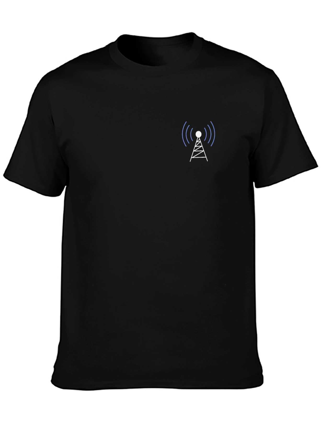 Minimalist Antenna Graphic Tee - Black