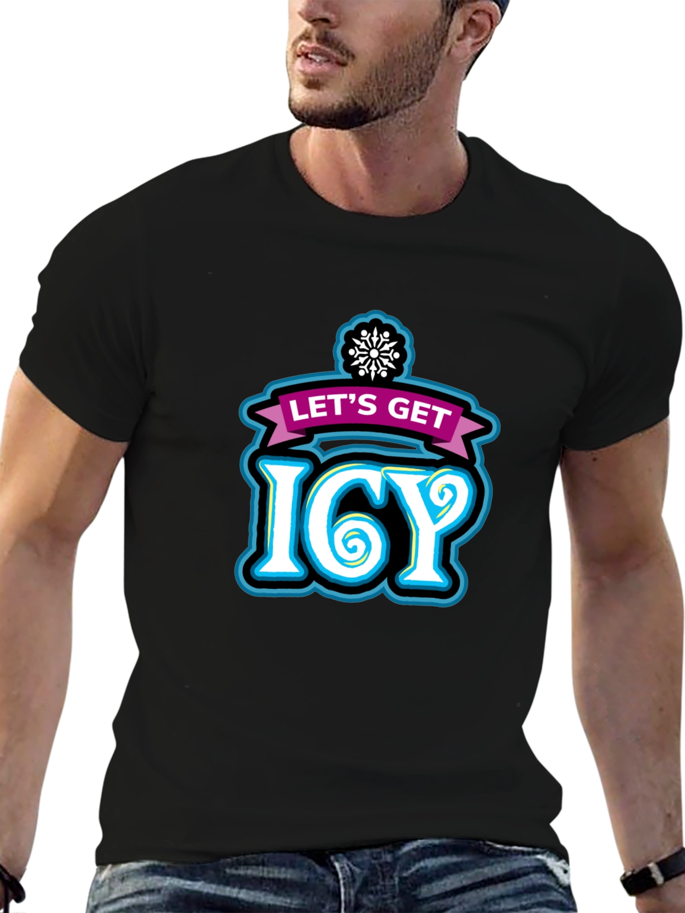 Lets Get Icy Graphic Tee - Winter Party Shirt
