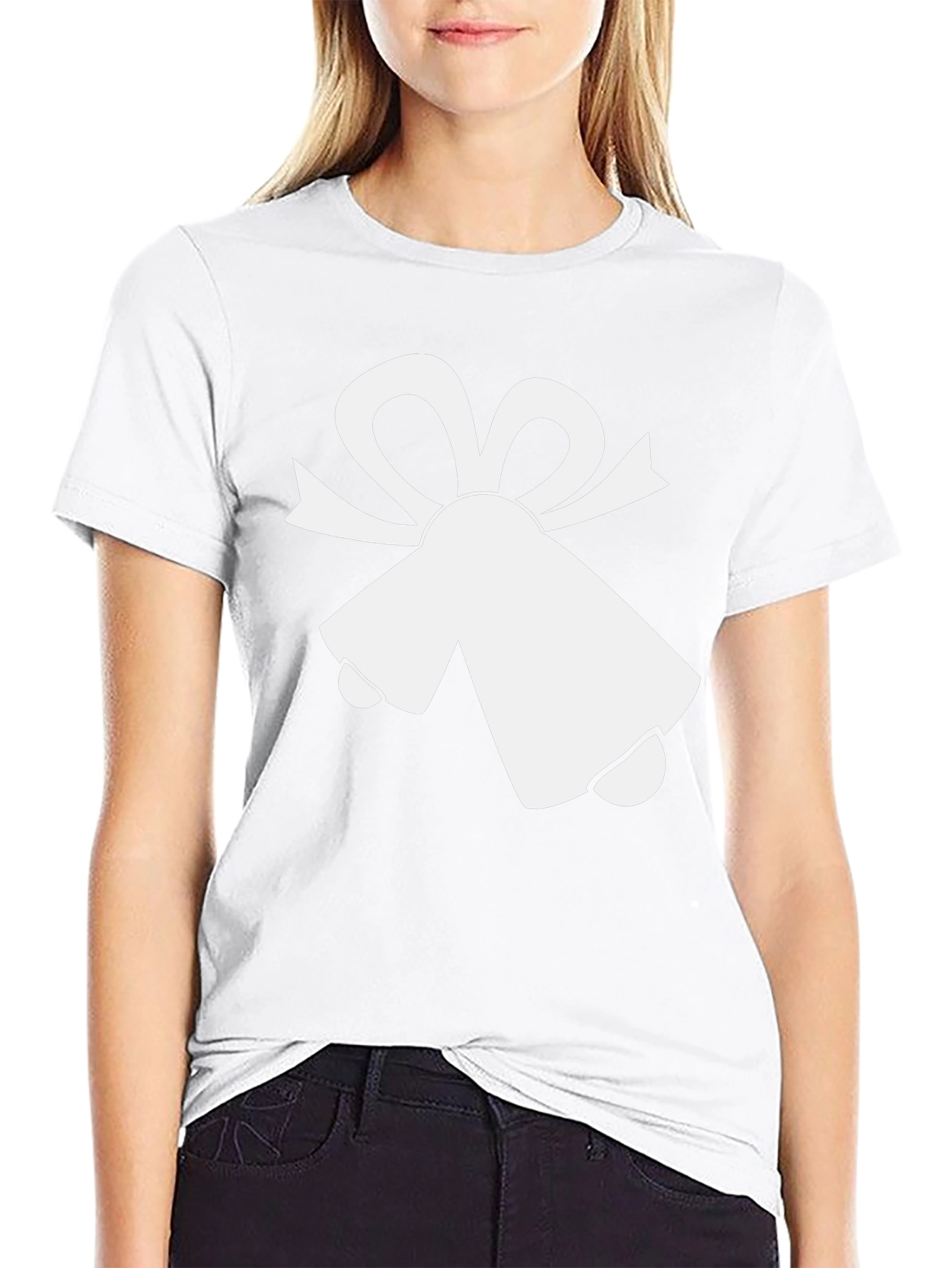 Festive Bells Graphic Tee - Black Cotton Blend