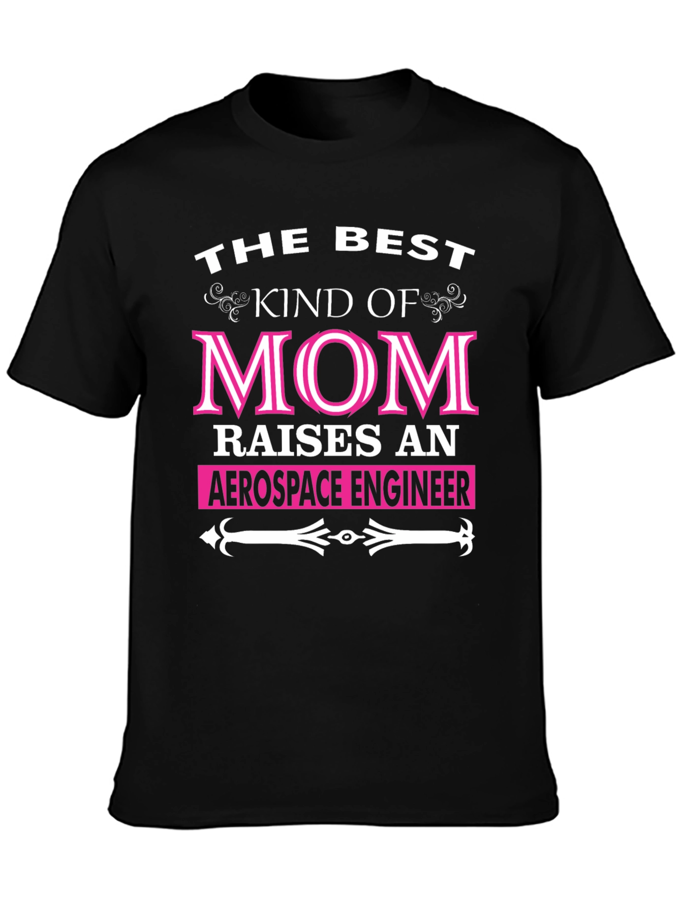 Best Mom Aerospace Engineer Black T-Shirt