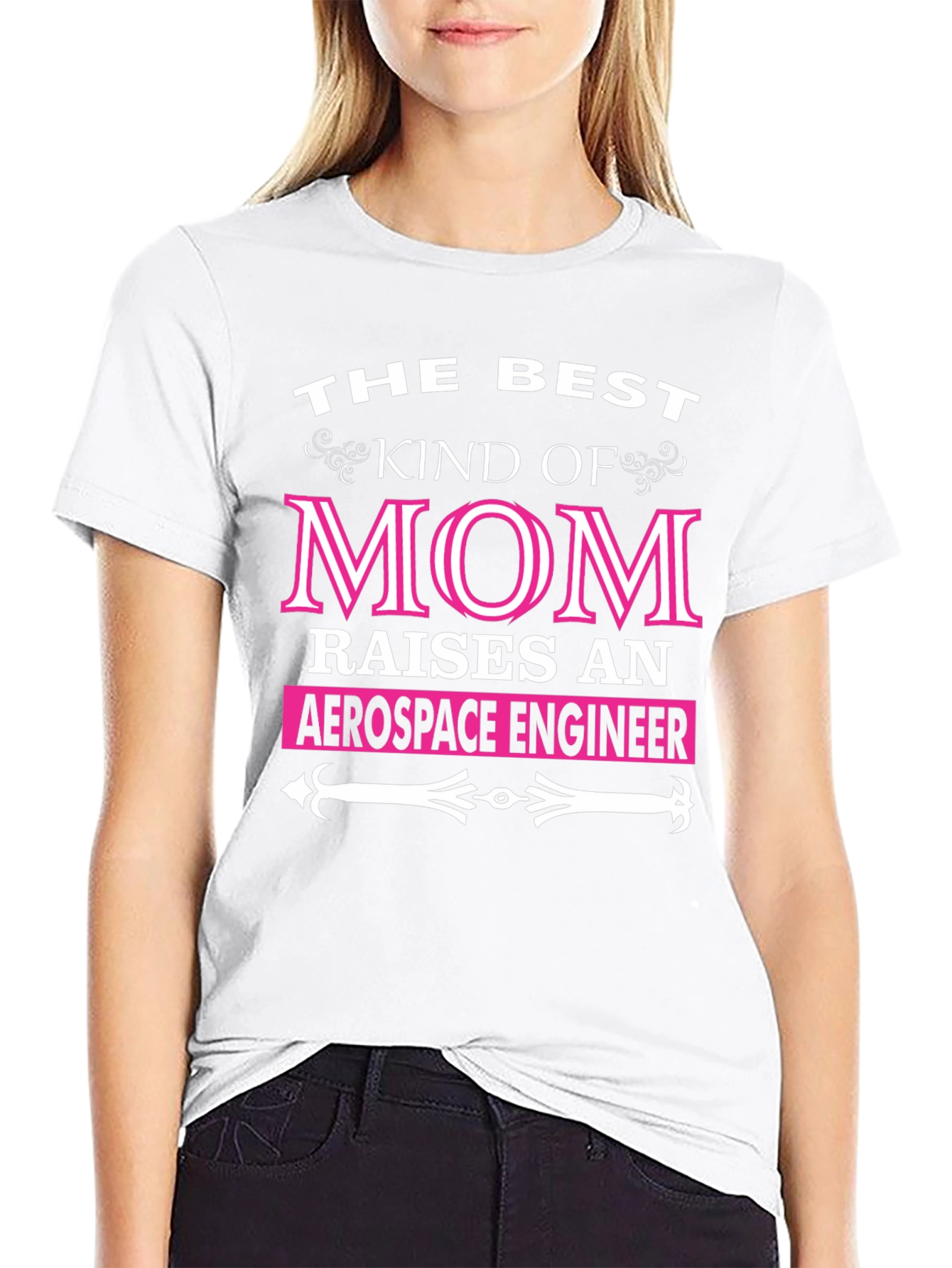 Best Mom Aerospace Engineer Black T-Shirt