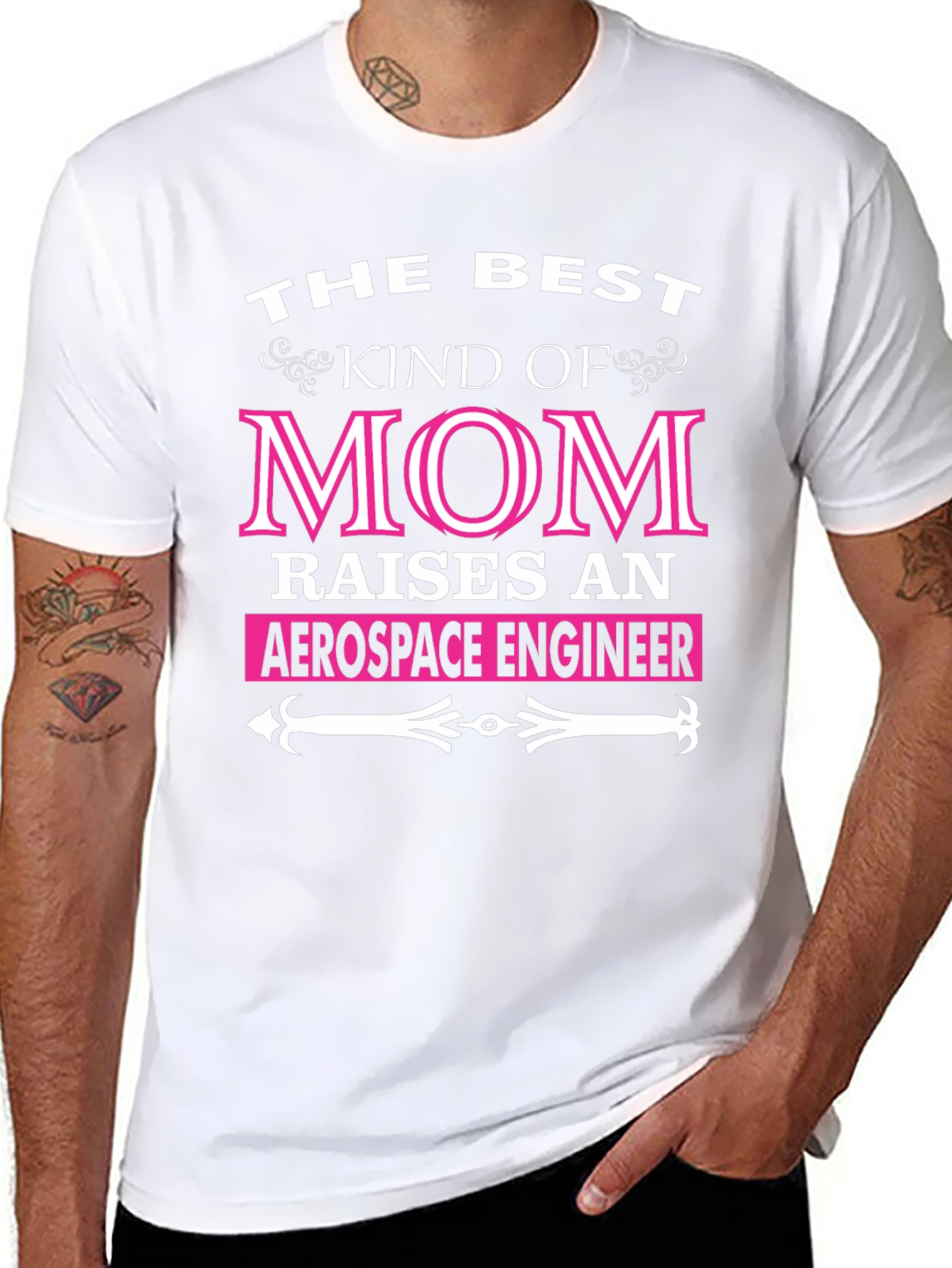 Best Mom Aerospace Engineer Black T-Shirt