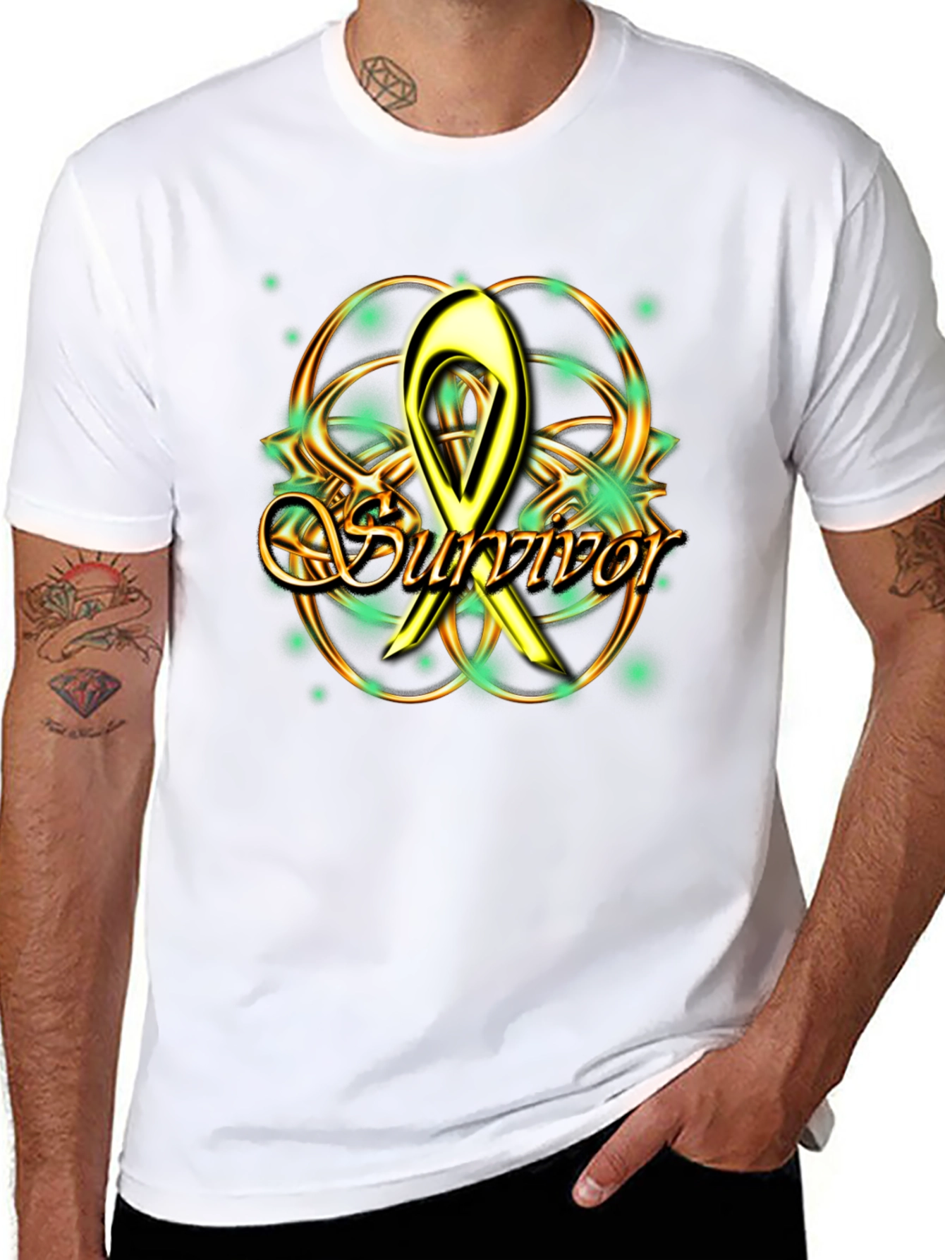 Survivor Awareness Ribbon Graphic Tee