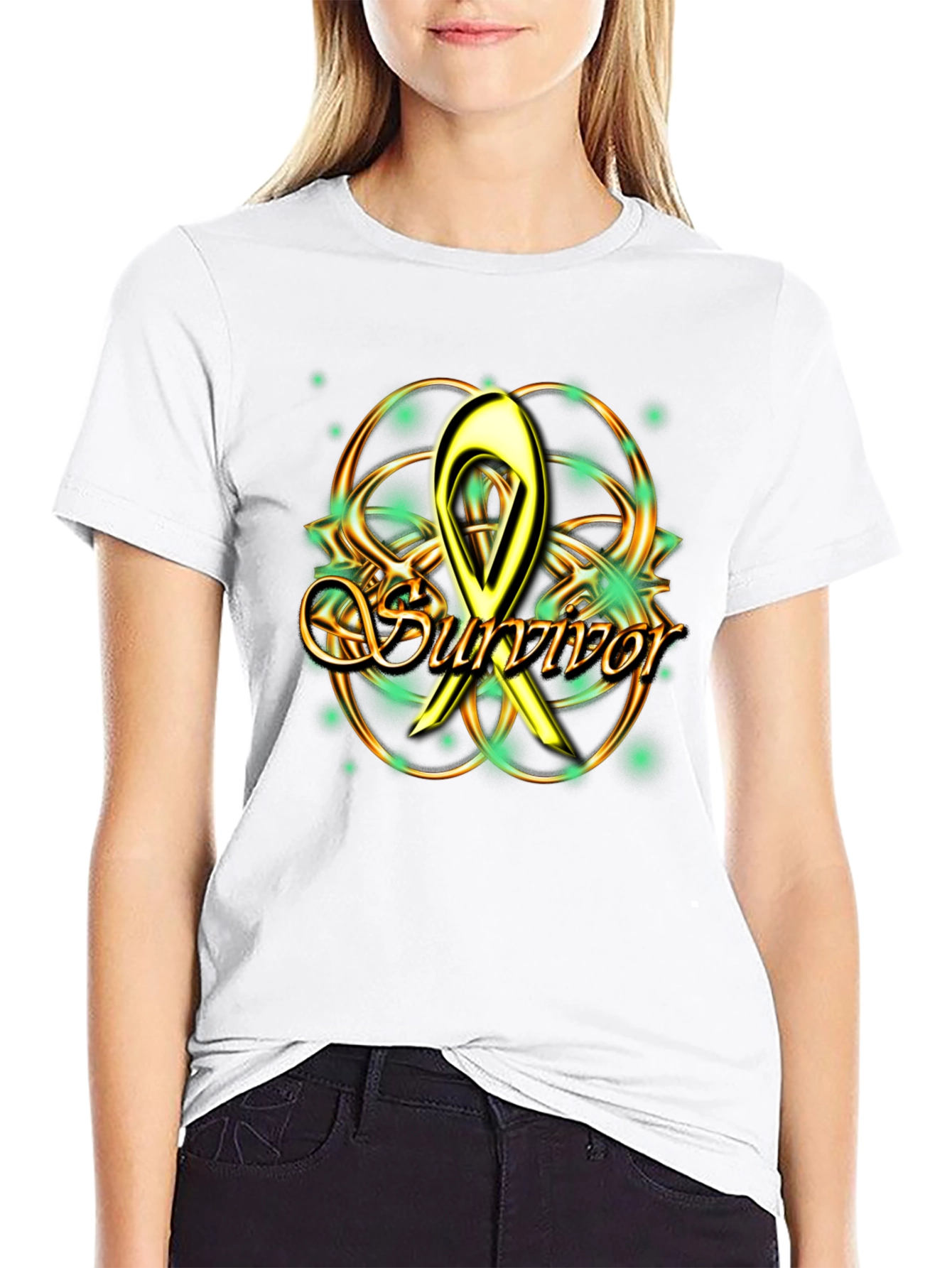 Survivor Awareness Ribbon Graphic Tee