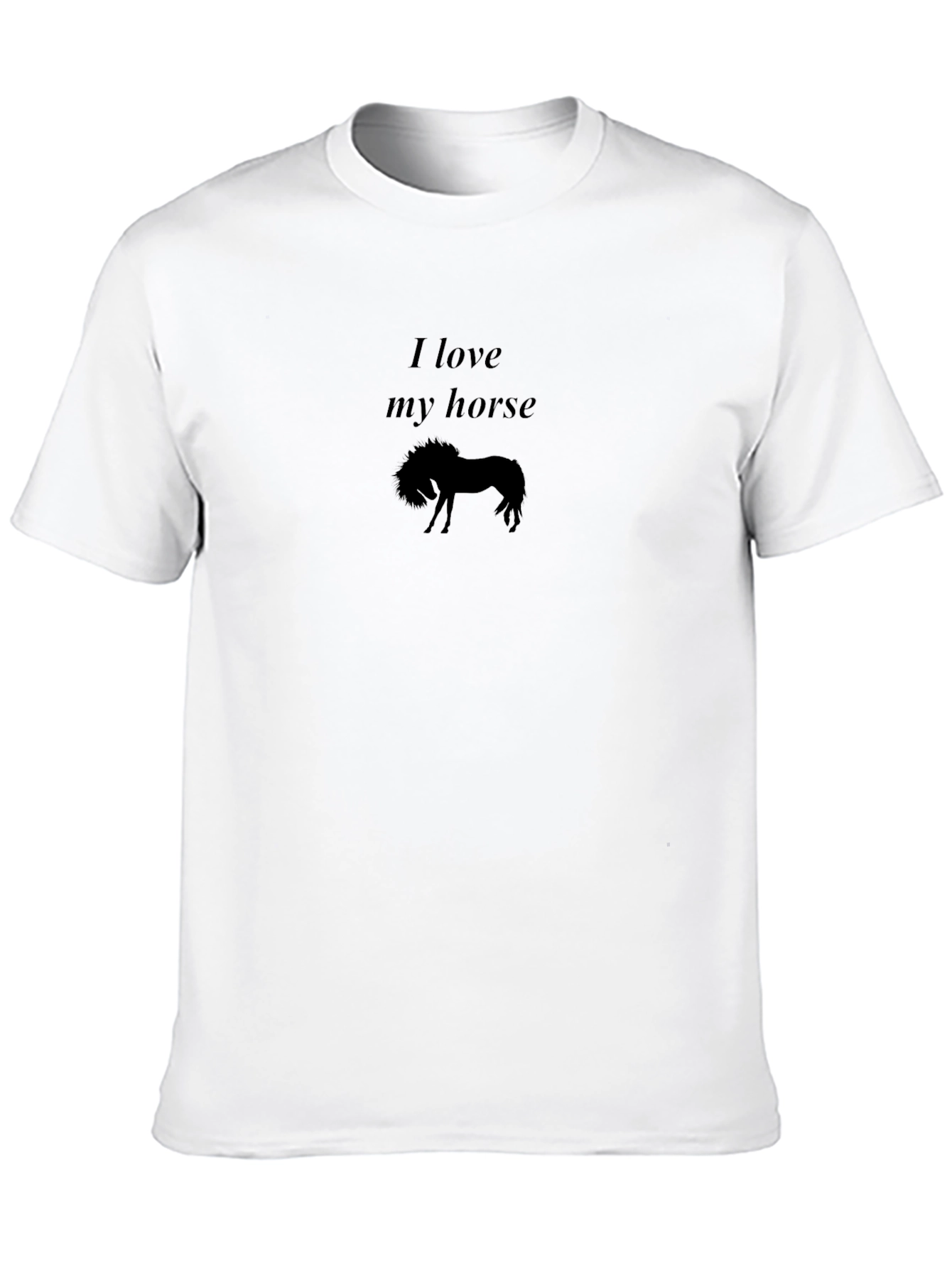 I Love My Horse Graphic T-Shirt - Black