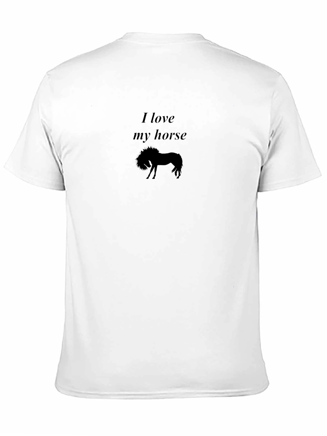 I Love My Horse Graphic T-Shirt - Black