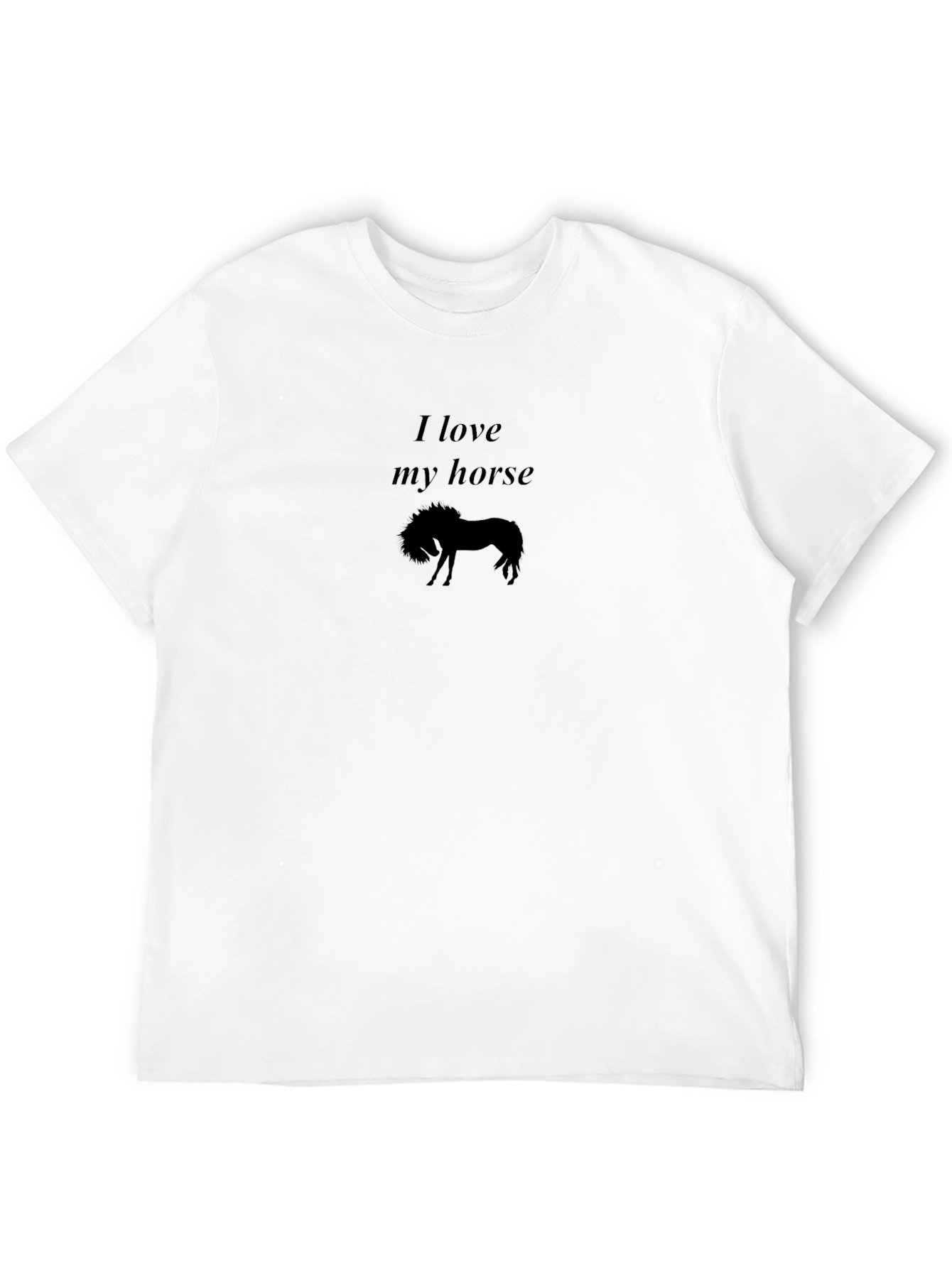 I Love My Horse Graphic T-Shirt - Black