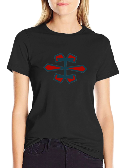 Geometric Graphic Tee - Stylish Black Cotton Shirt