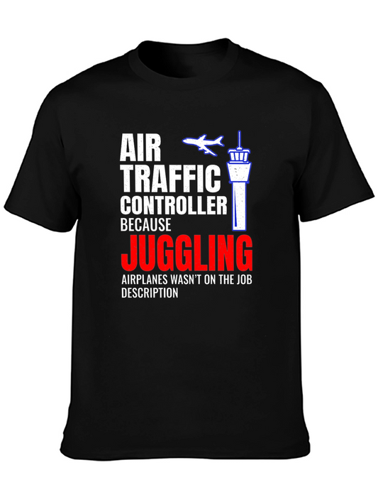 Air Traffic Controller Juggling Airplane Graphic T-Shirt