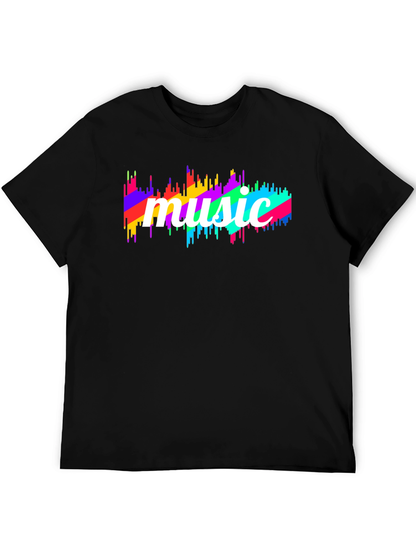 Music Spectrum Graphic Black T-Shirt