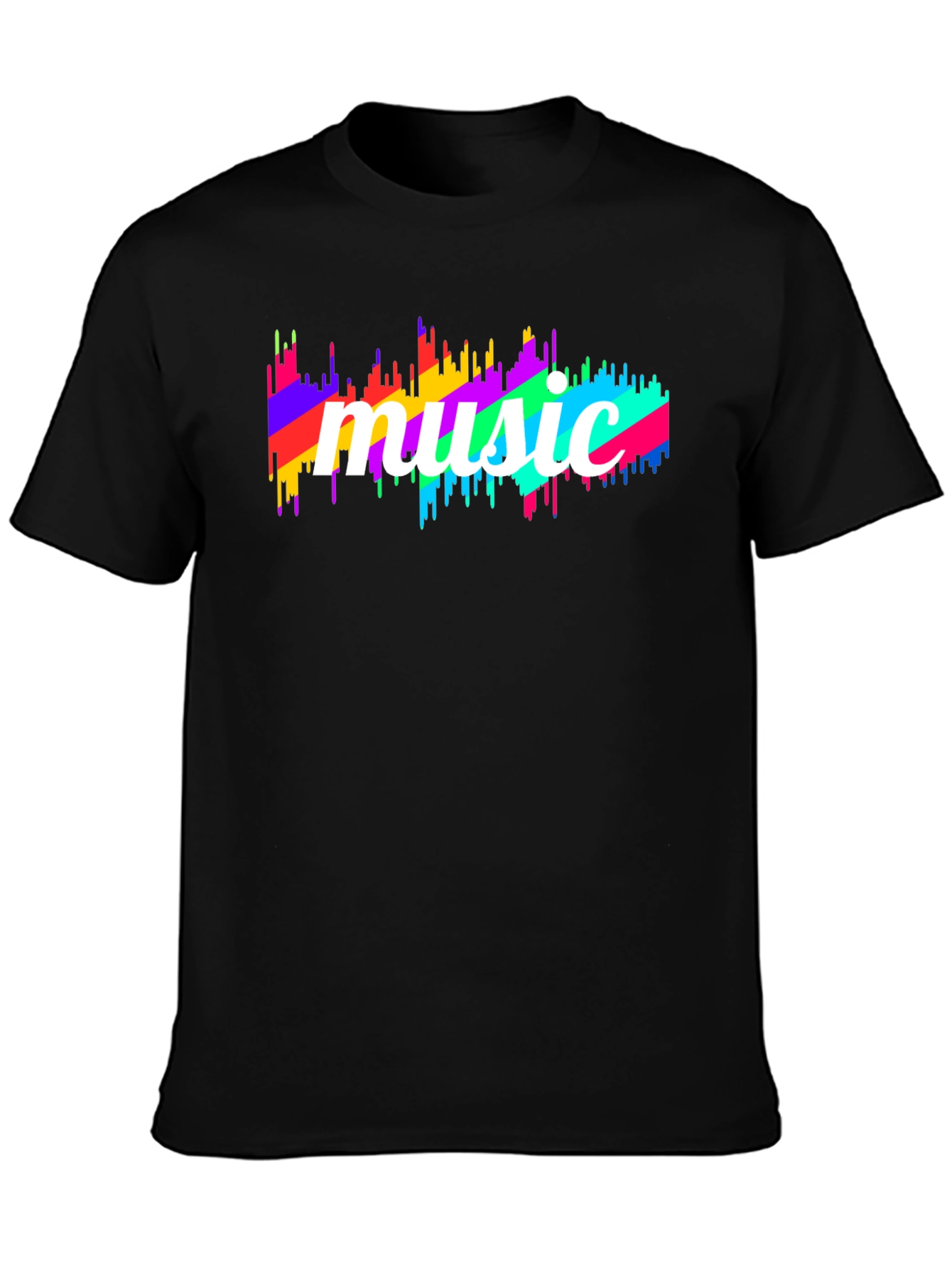 Music Spectrum Graphic Black T-Shirt