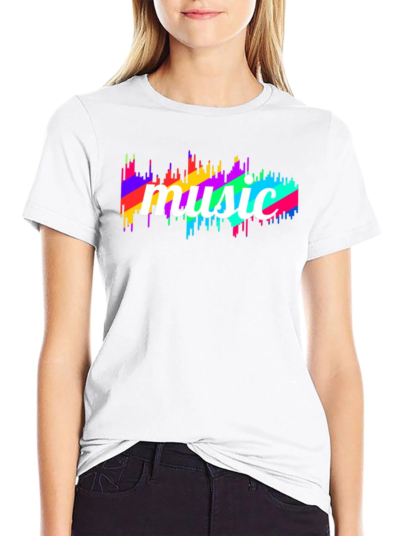Music Spectrum Graphic Black T-Shirt