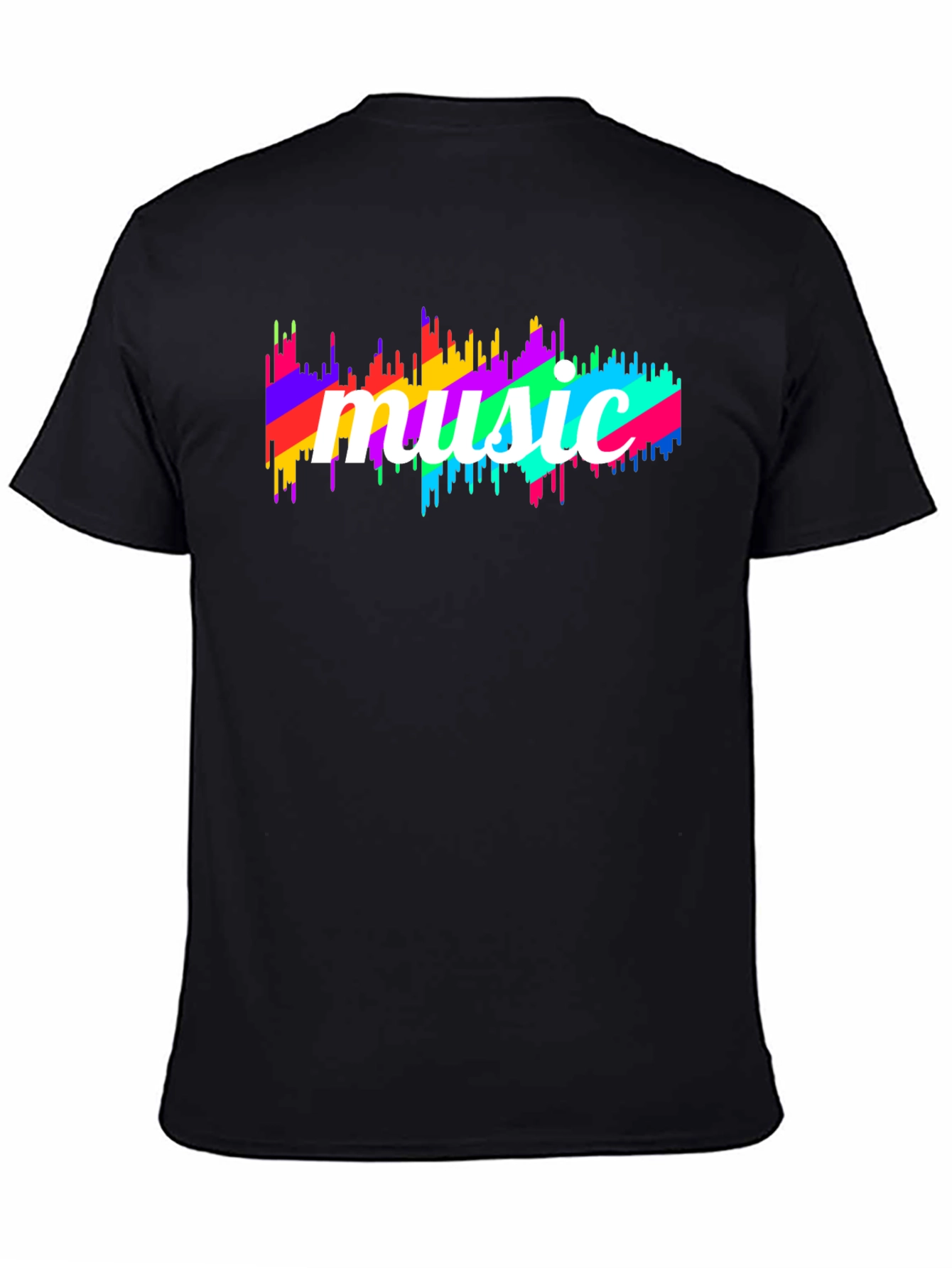 Music Spectrum Graphic Black T-Shirt