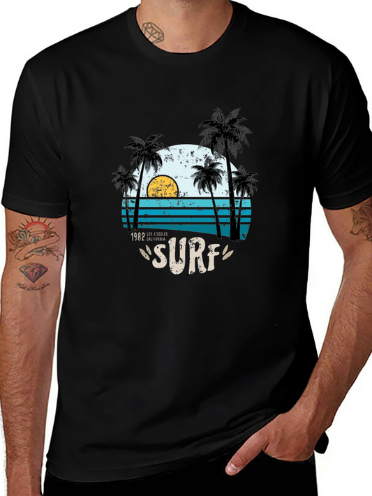 Vintage Surf Graphic T-Shirt - Retro Beach Style