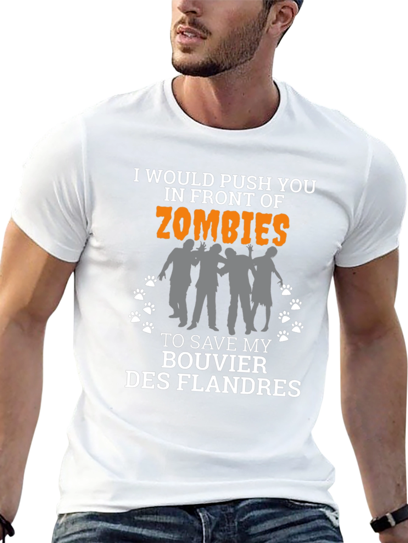 Funny Zombie Bouvier Des Flandres T-Shirt
