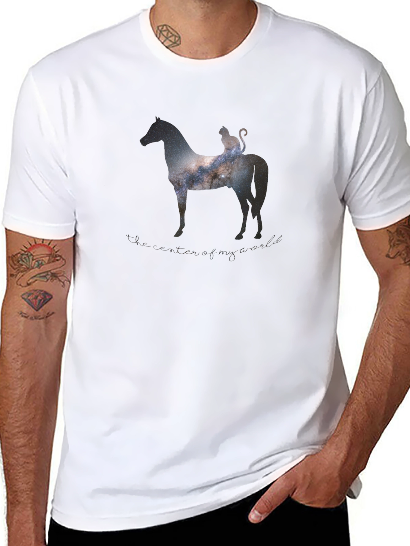 Cosmic Cat & Horse T-Shirt