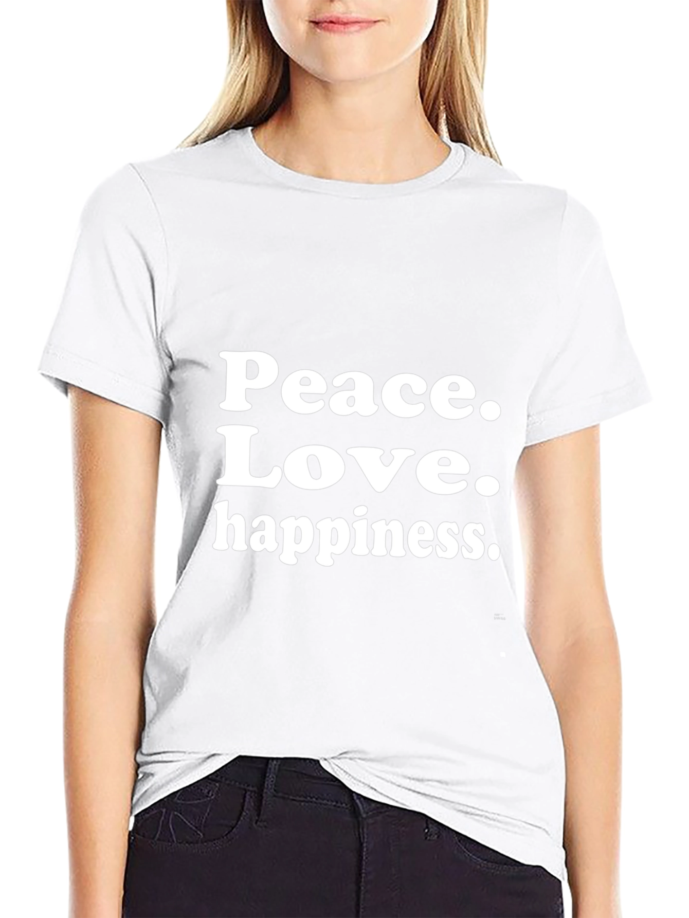 Peace Love Happiness Graphic T-Shirt
