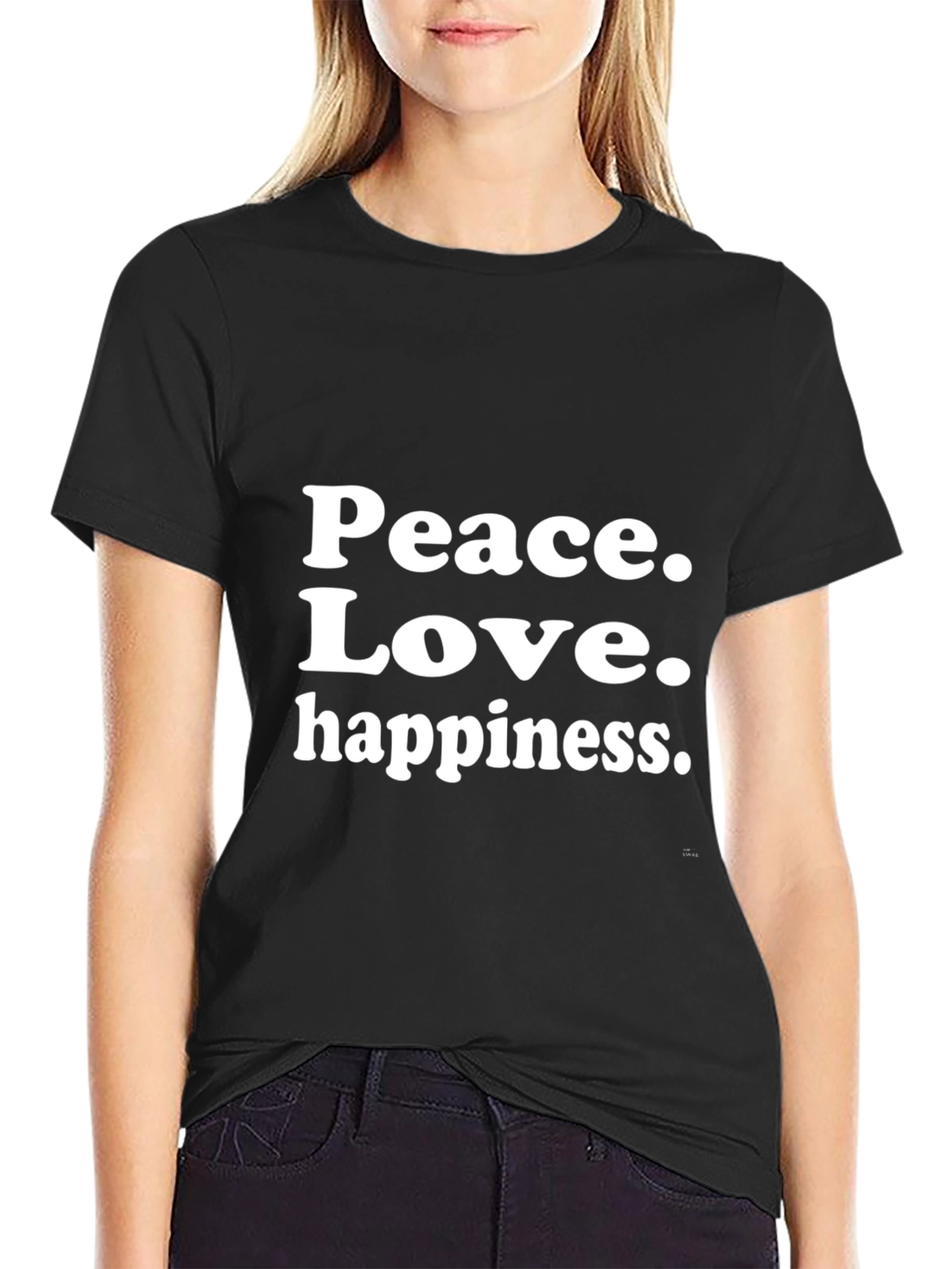 Peace Love Happiness Graphic T-Shirt