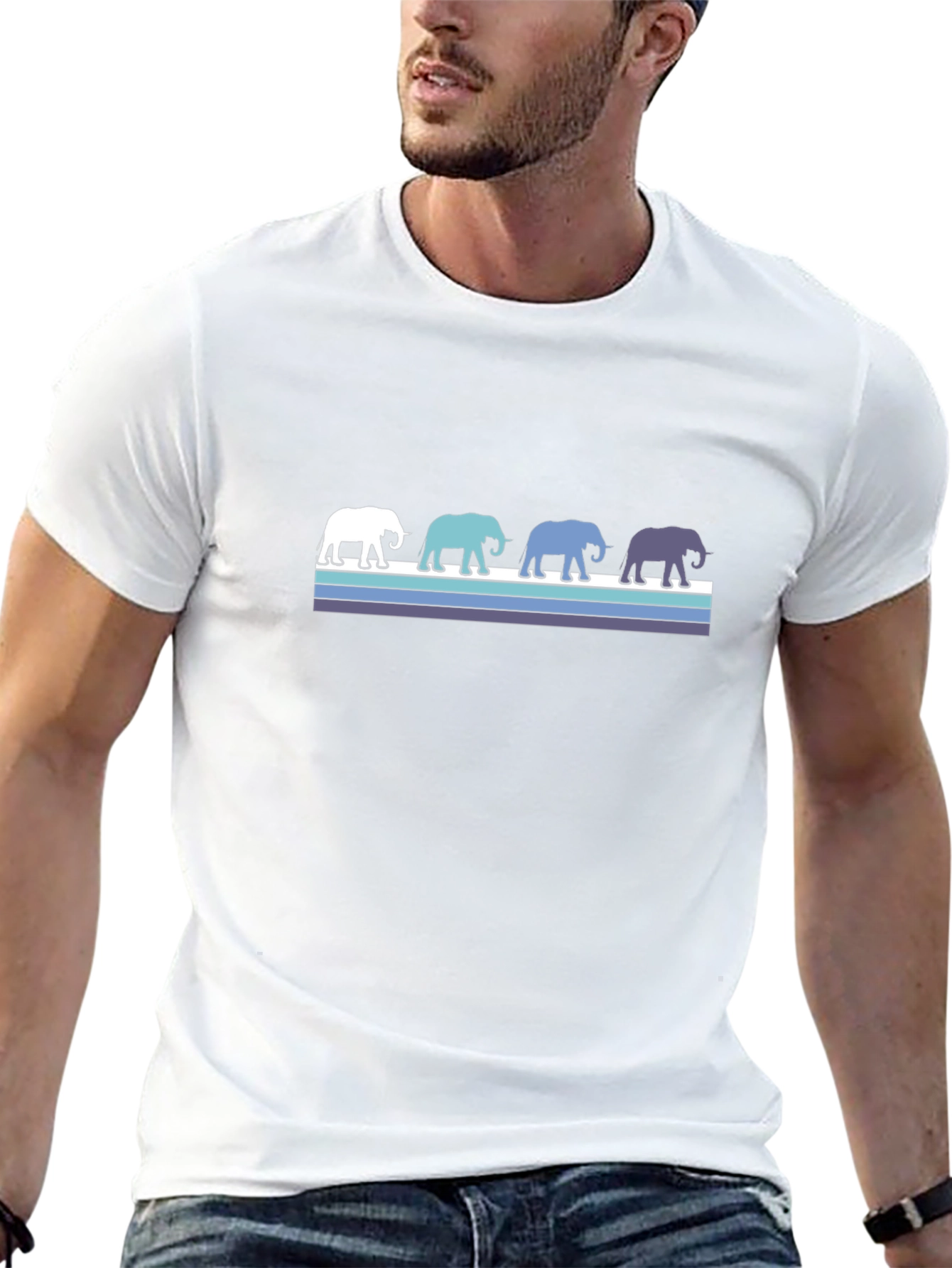 Retro Elephant Parade T-Shirt