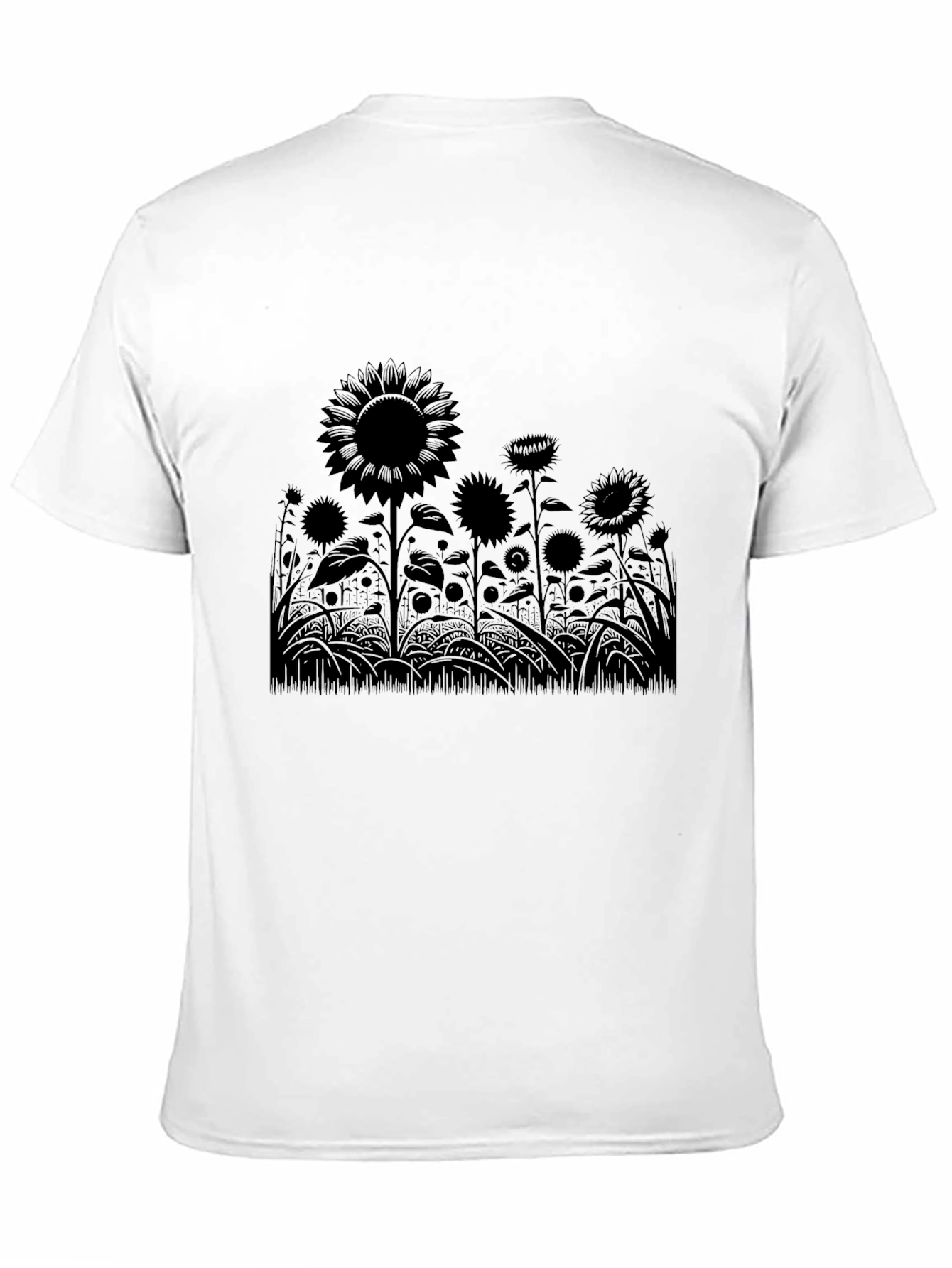 Sunflower Field Graphic Tee - Black