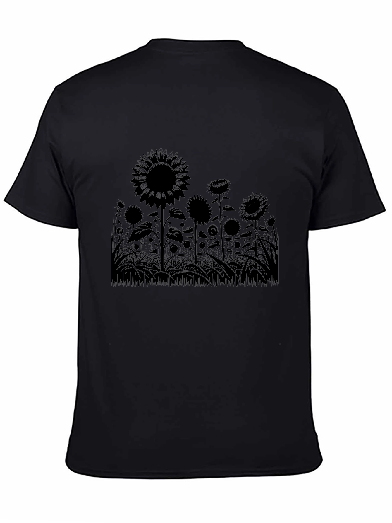Sunflower Field Graphic Tee - Black
