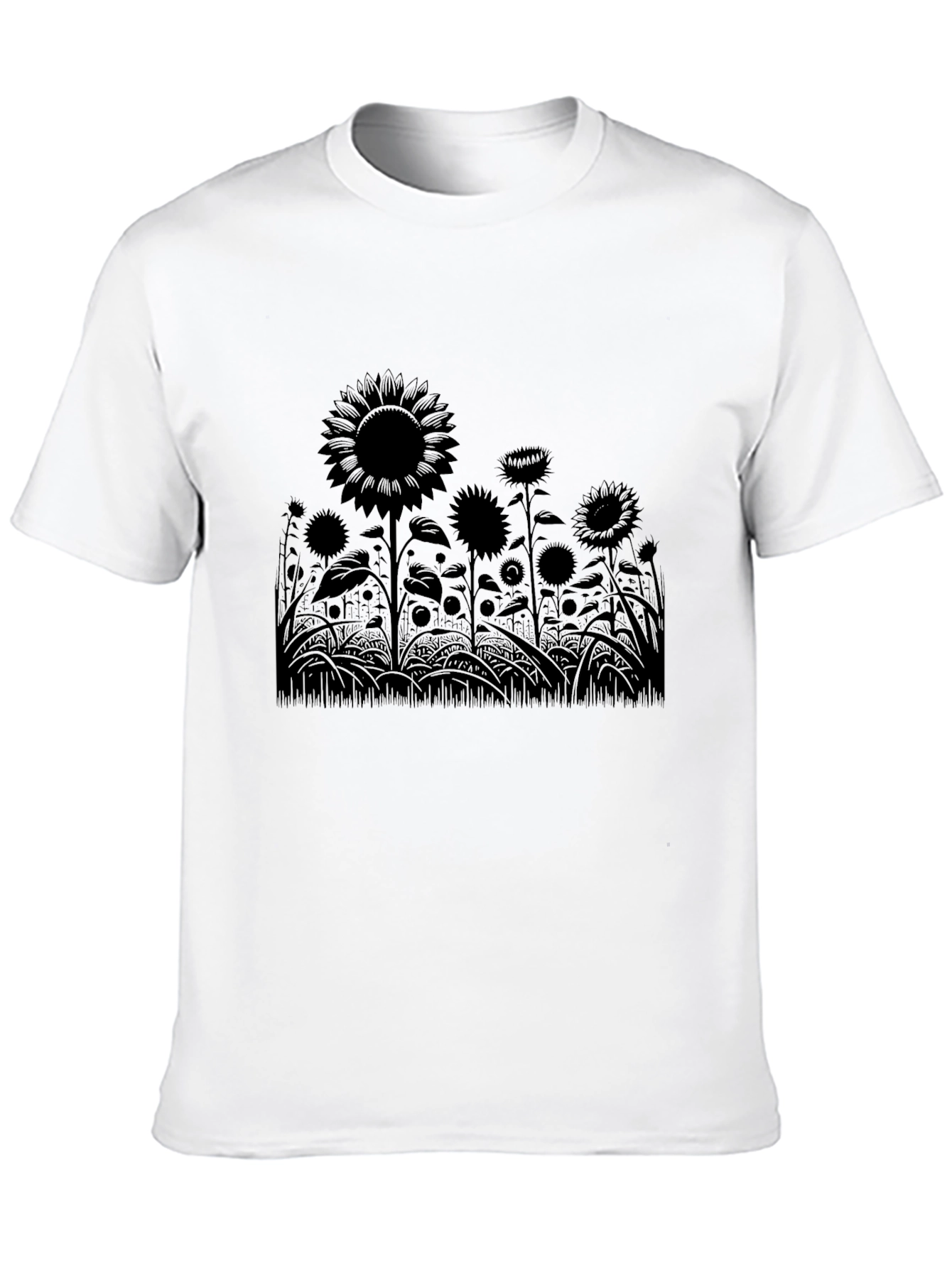 Sunflower Field Graphic Tee - Black