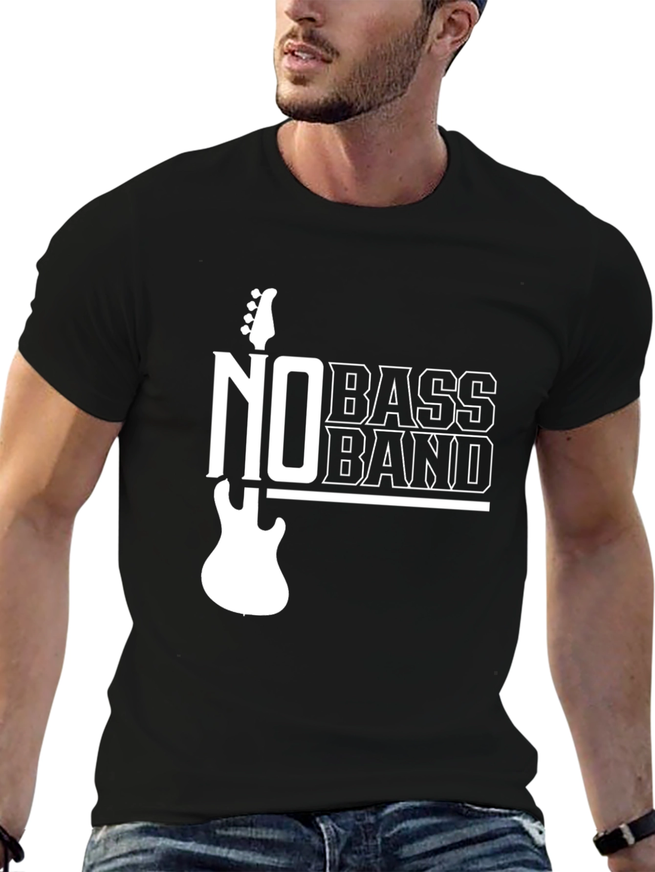 No Bass Band Graphic T-Shirt - Music Lover Tee