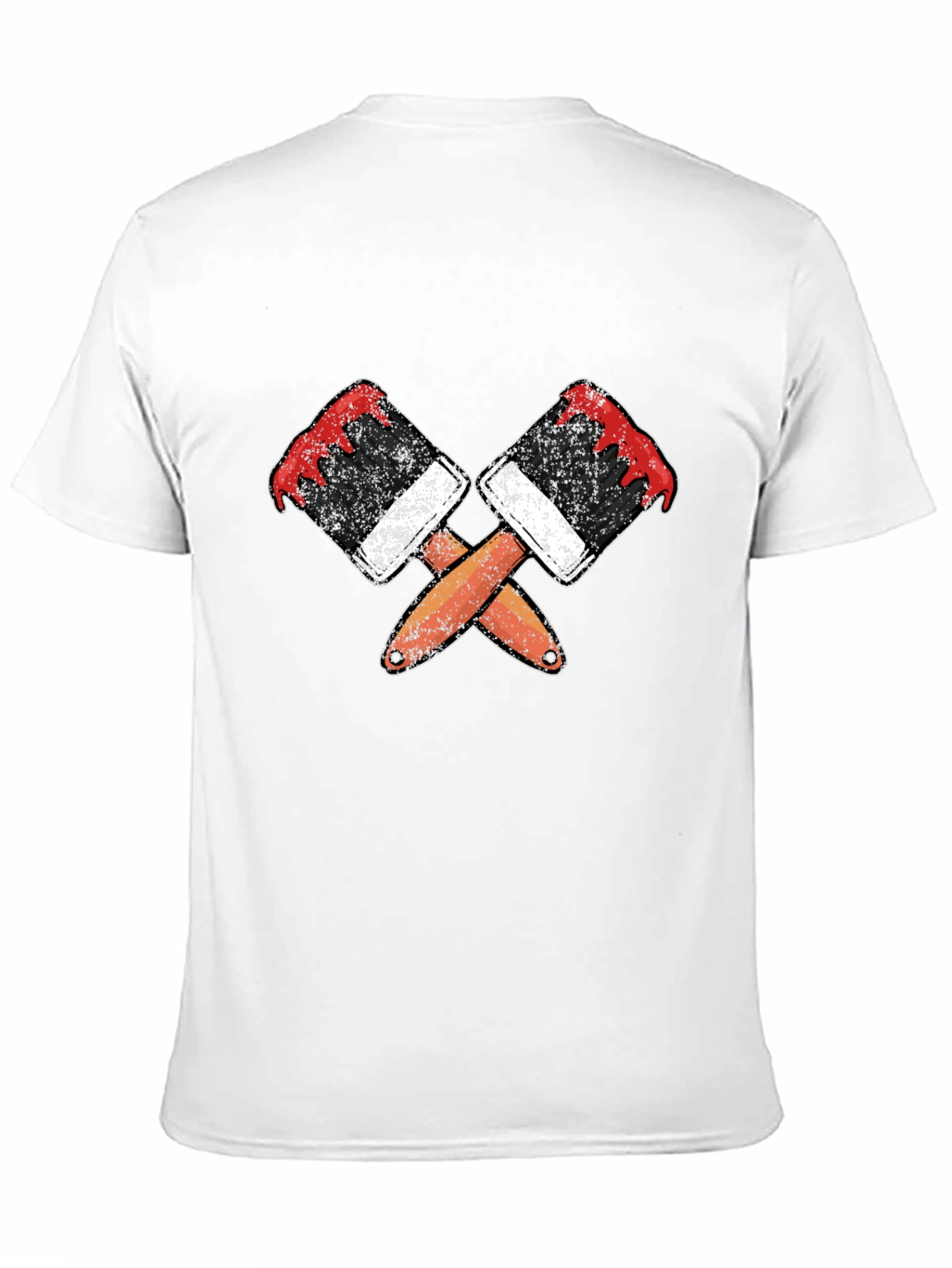 Painters Crossed Brushes Black T-Shirt