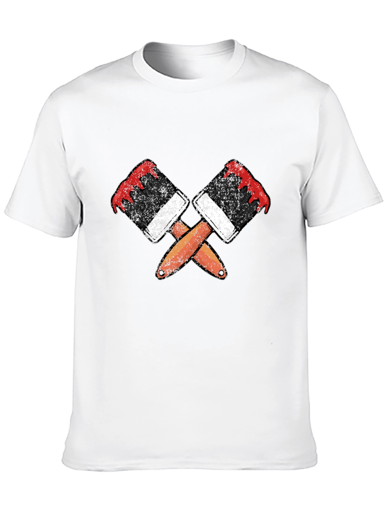 Painters Crossed Brushes Black T-Shirt