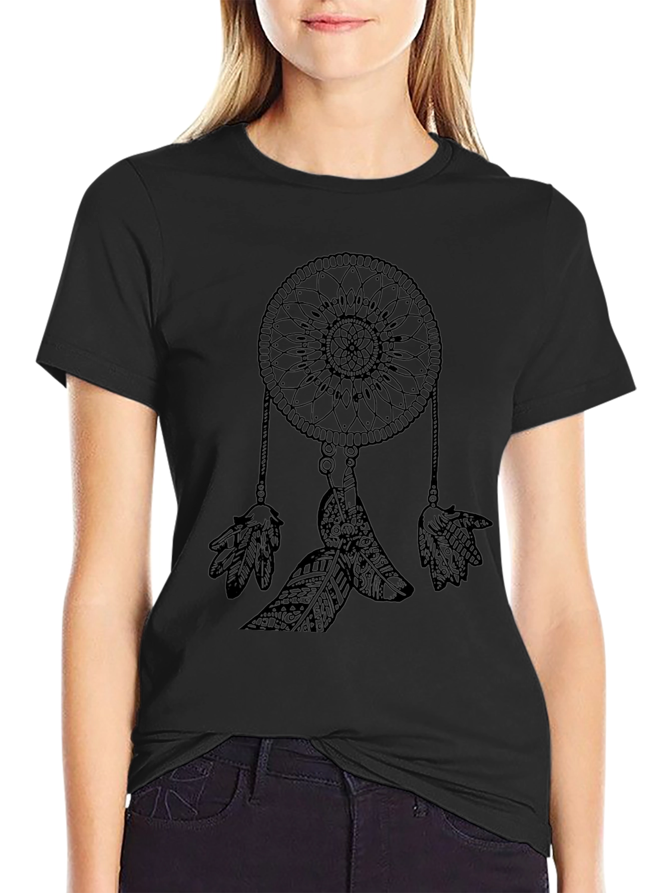 Dream Catcher Graphic Tee - Mens Black T-Shirt