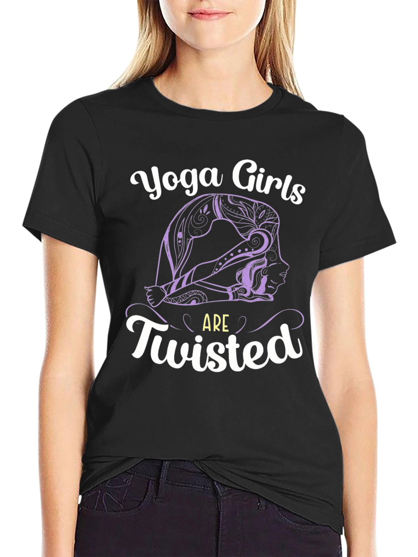 Yoga Girls Twisted Graphic T-Shirt