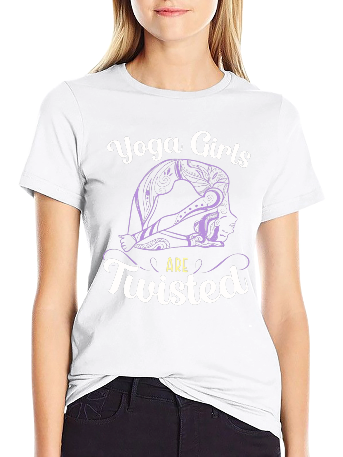 Yoga Girls Twisted Graphic T-Shirt