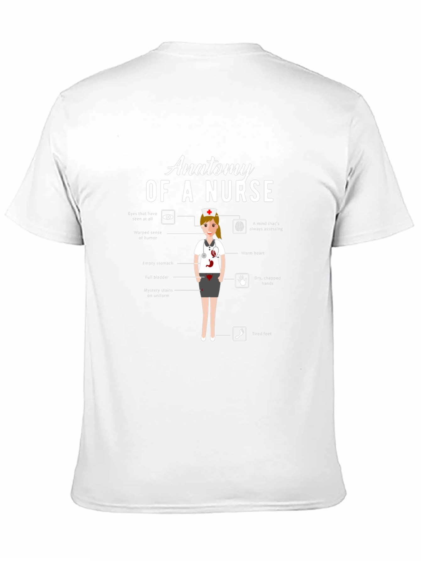 Anatomy of a Nurse T-Shirt Funny Nursing Gift